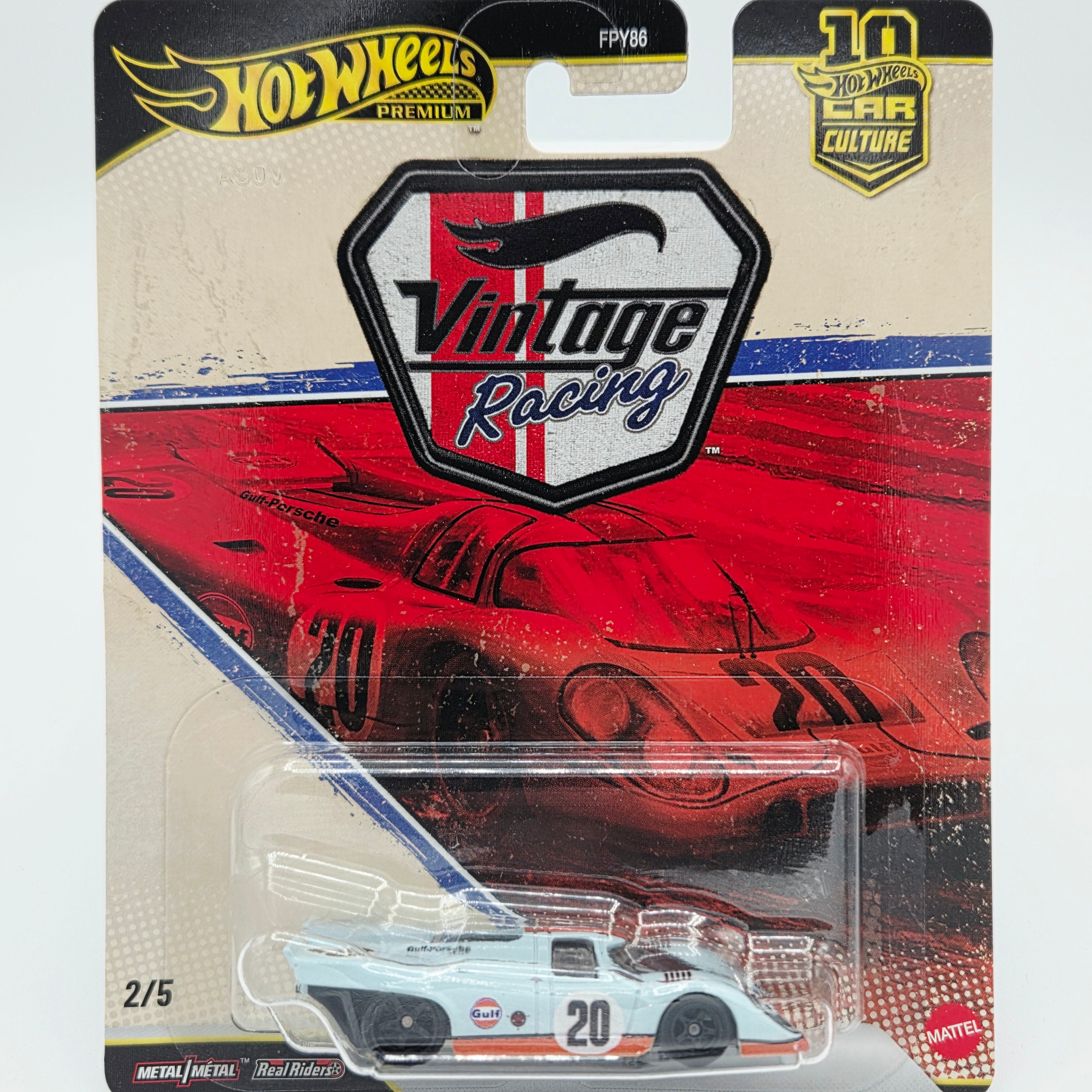 Hot Wheels - 2026 Car Culture Case T - Vintage Racing (Set of 5 Cars)