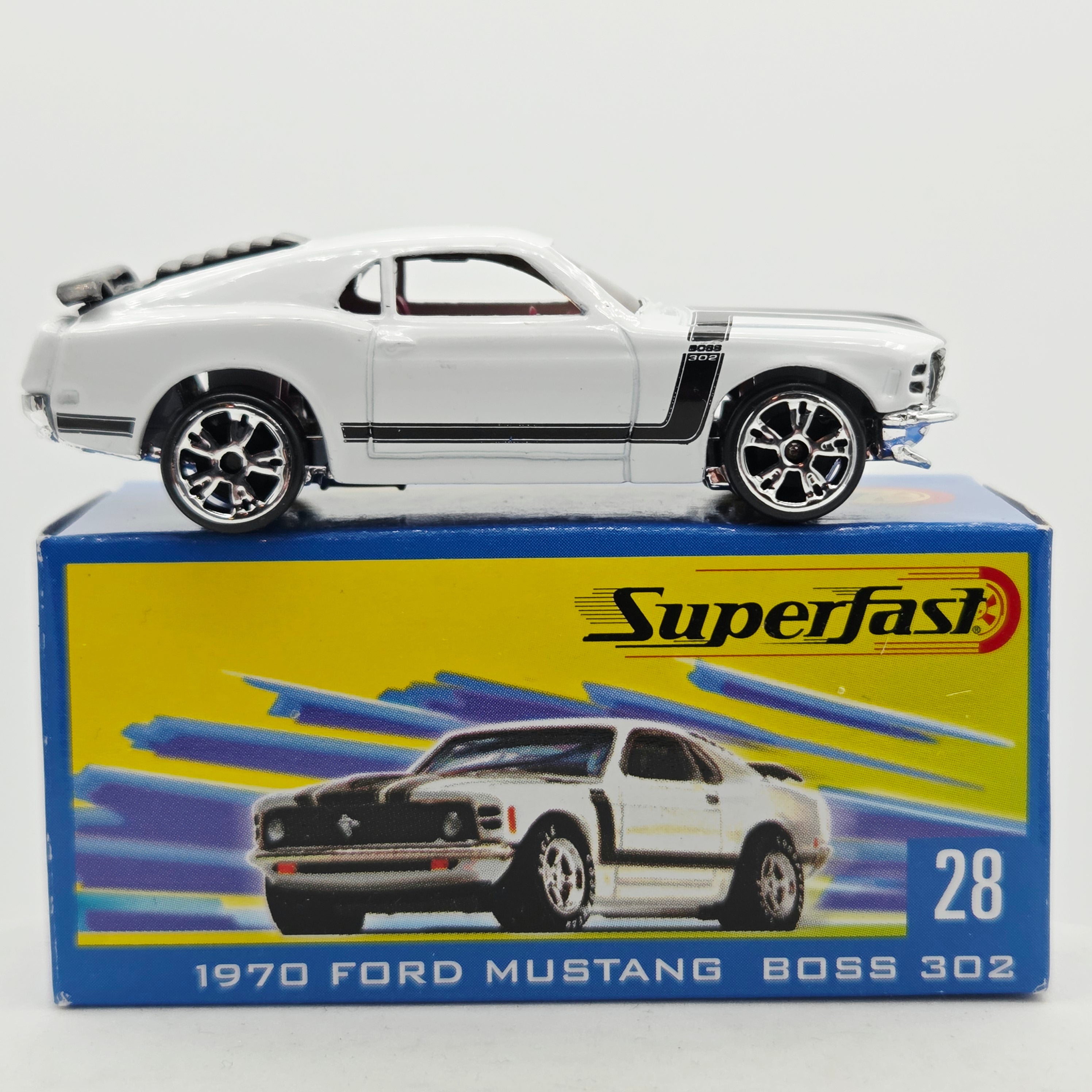 Matchbox '70 Ford Mustang Boss 302 #28 (2004 MBX Superfast)
