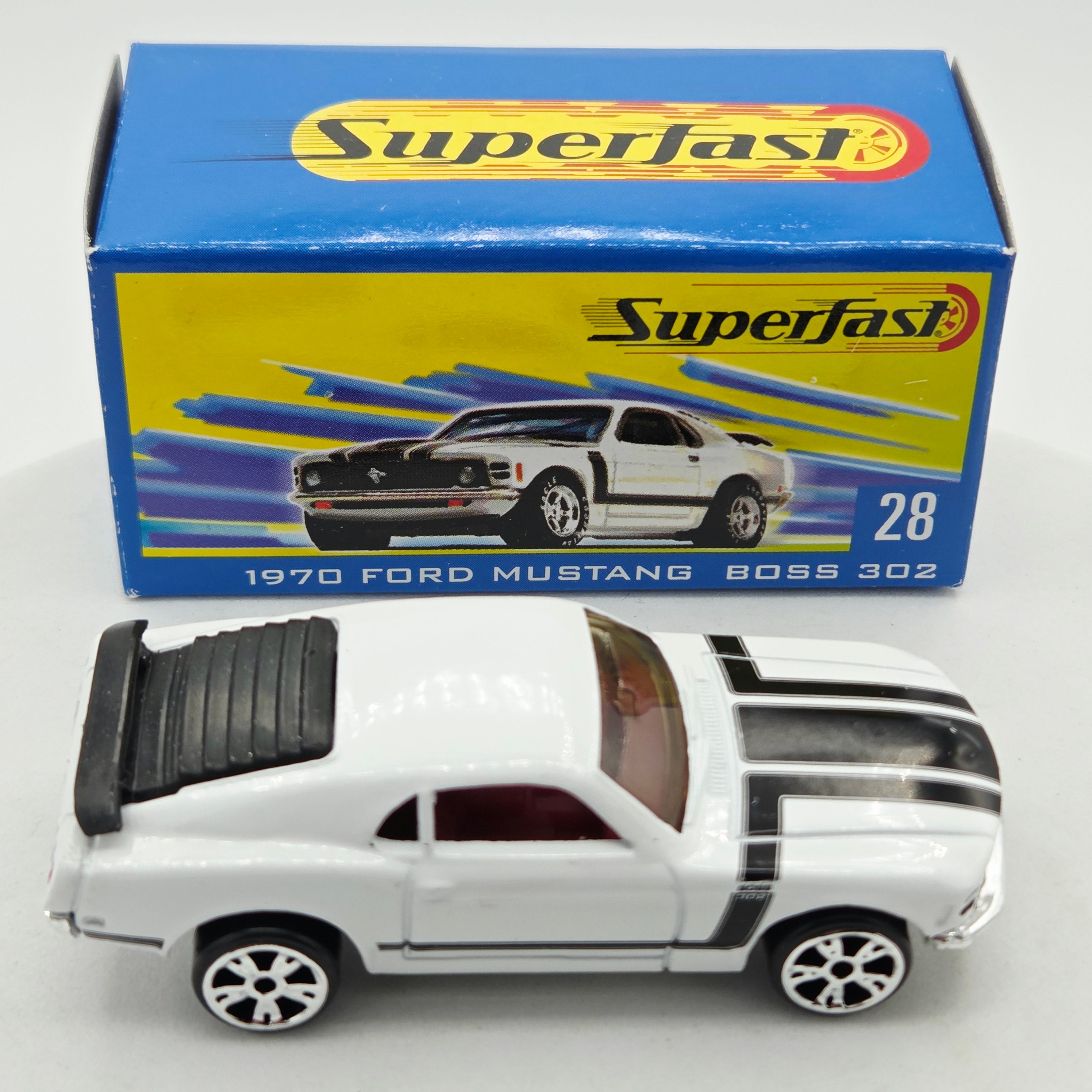Matchbox '70 Ford Mustang Boss 302 #28 (2004 MBX Superfast)