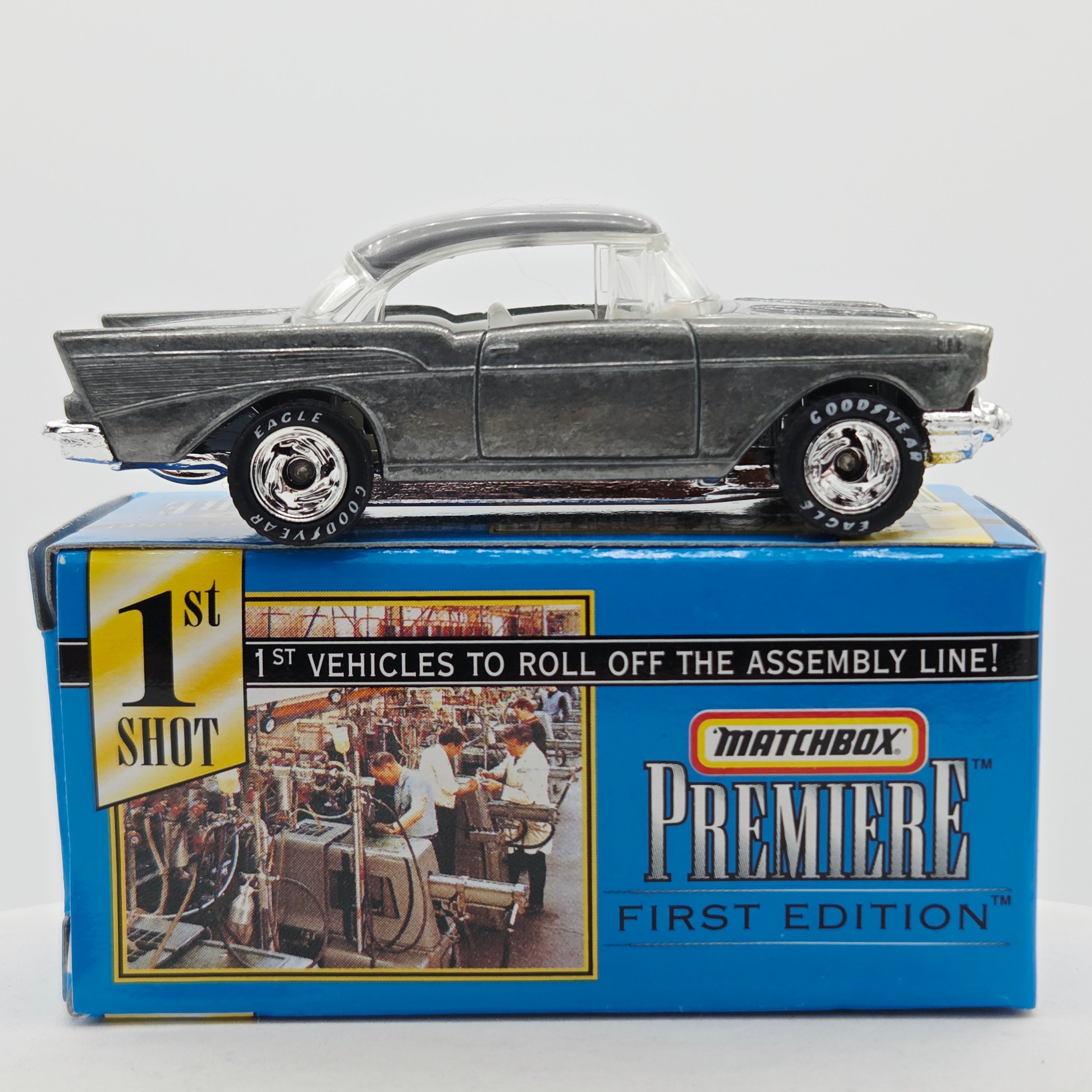 Matchbox '57 Chevrolet Bel Air Hardtop - ZAMAC (1998 MBX Premiere Collection - First Edition)