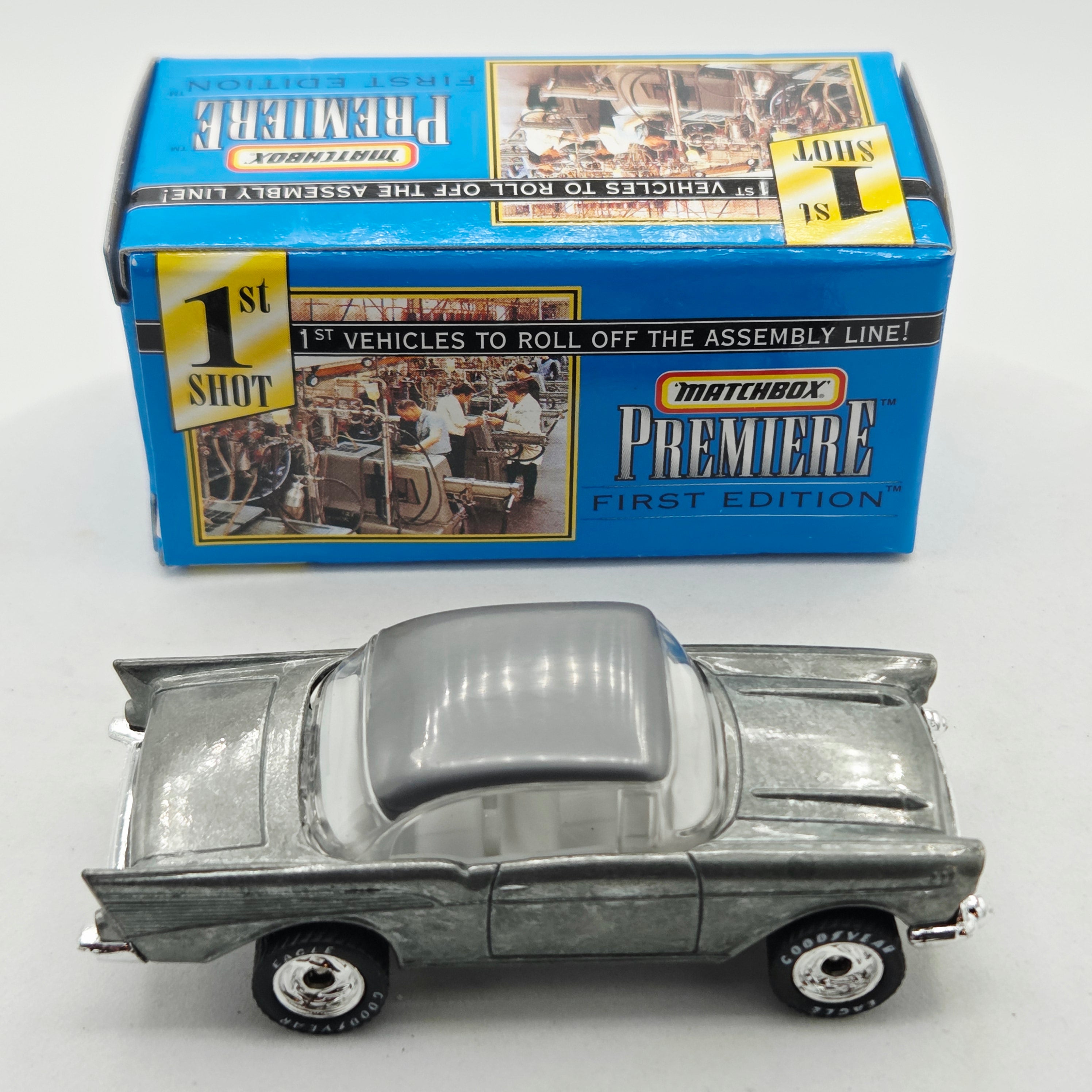Matchbox '57 Chevrolet Bel Air Hardtop - ZAMAC (1998 MBX Premiere Collection - First Edition)