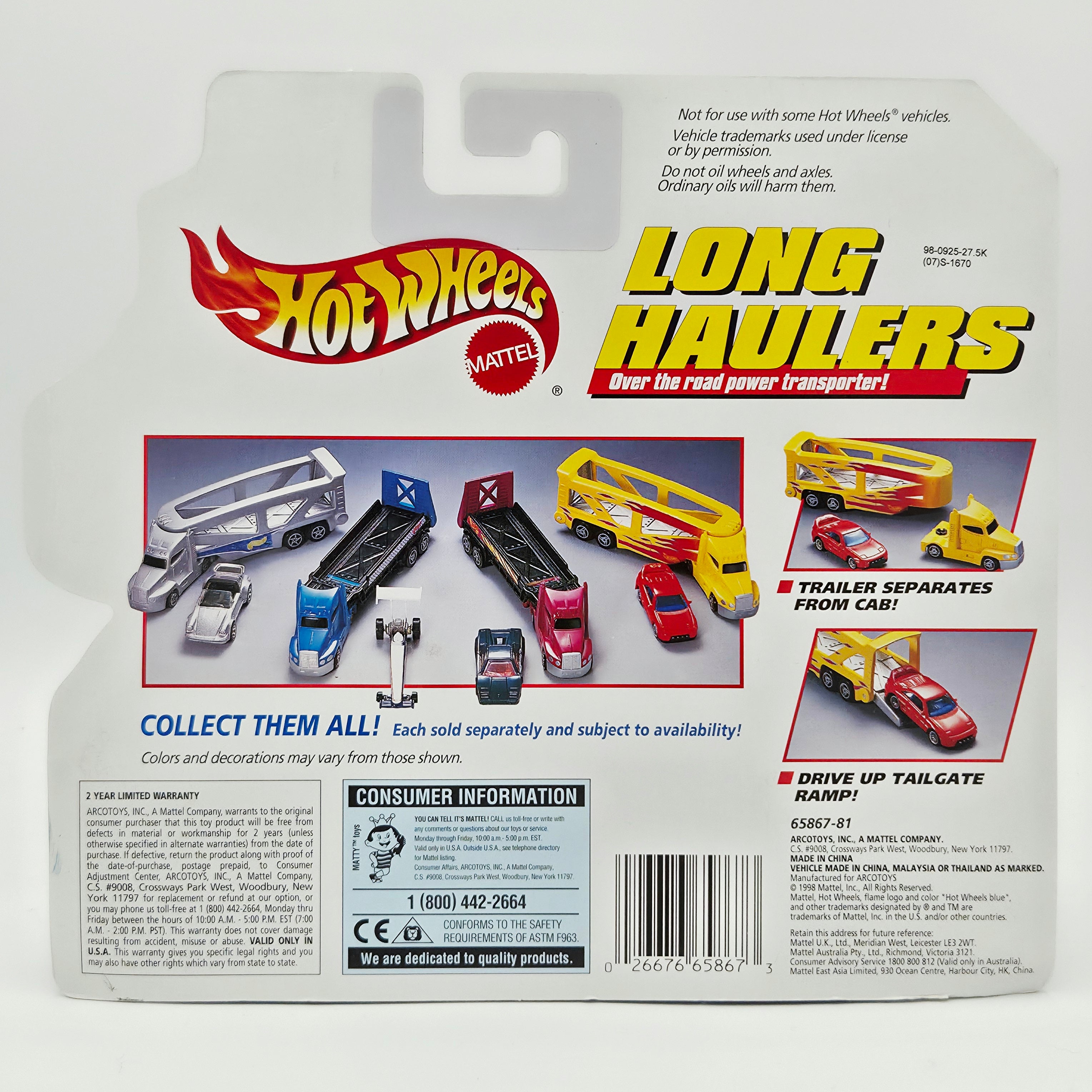 Hot Wheels Exclusive Toyota MR2 Rally w/ Semi Truck (1999 Long Haulers)