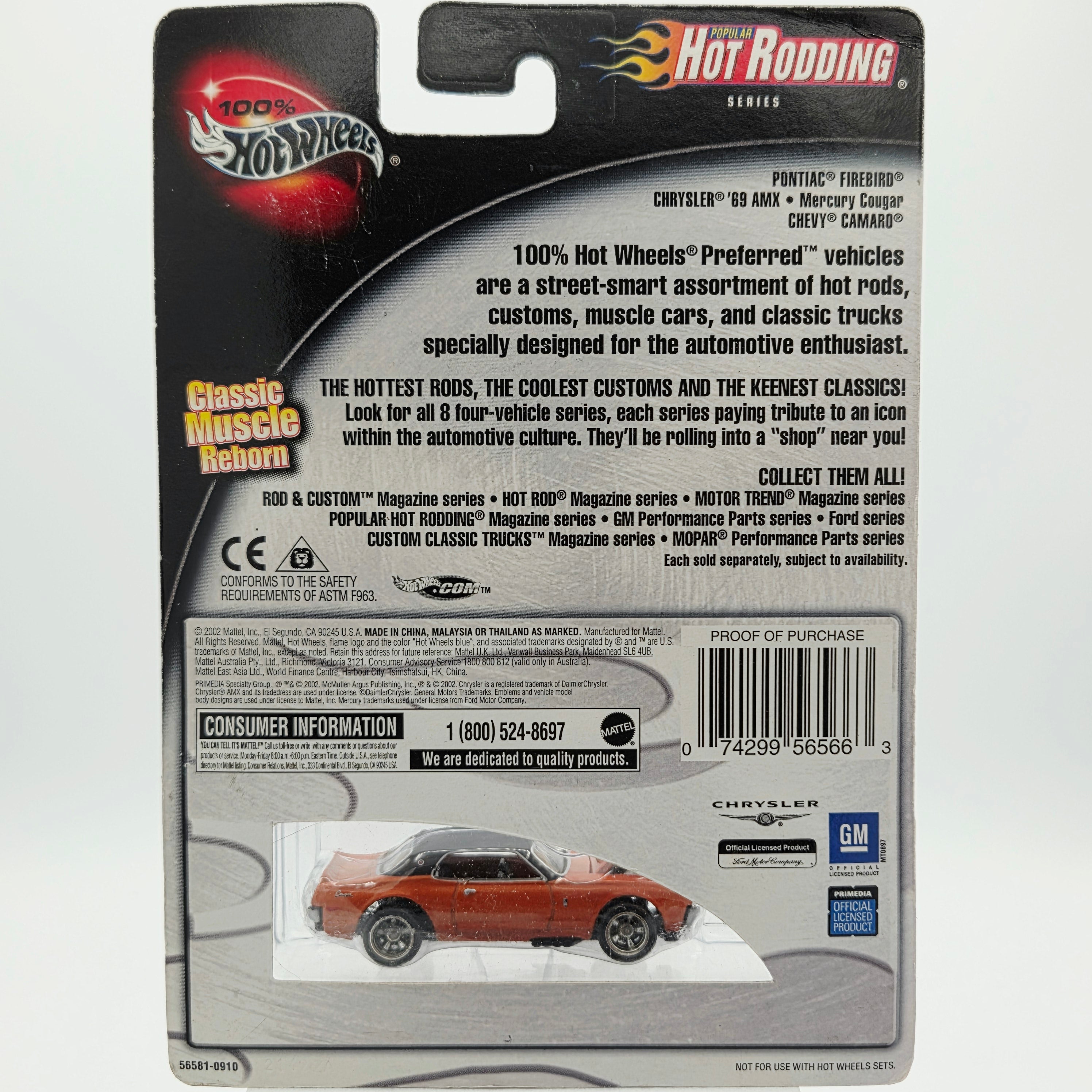 Hot Wheels Mercury Cougar (2002 Popular Hot Rod - 100% Hot Wheels)