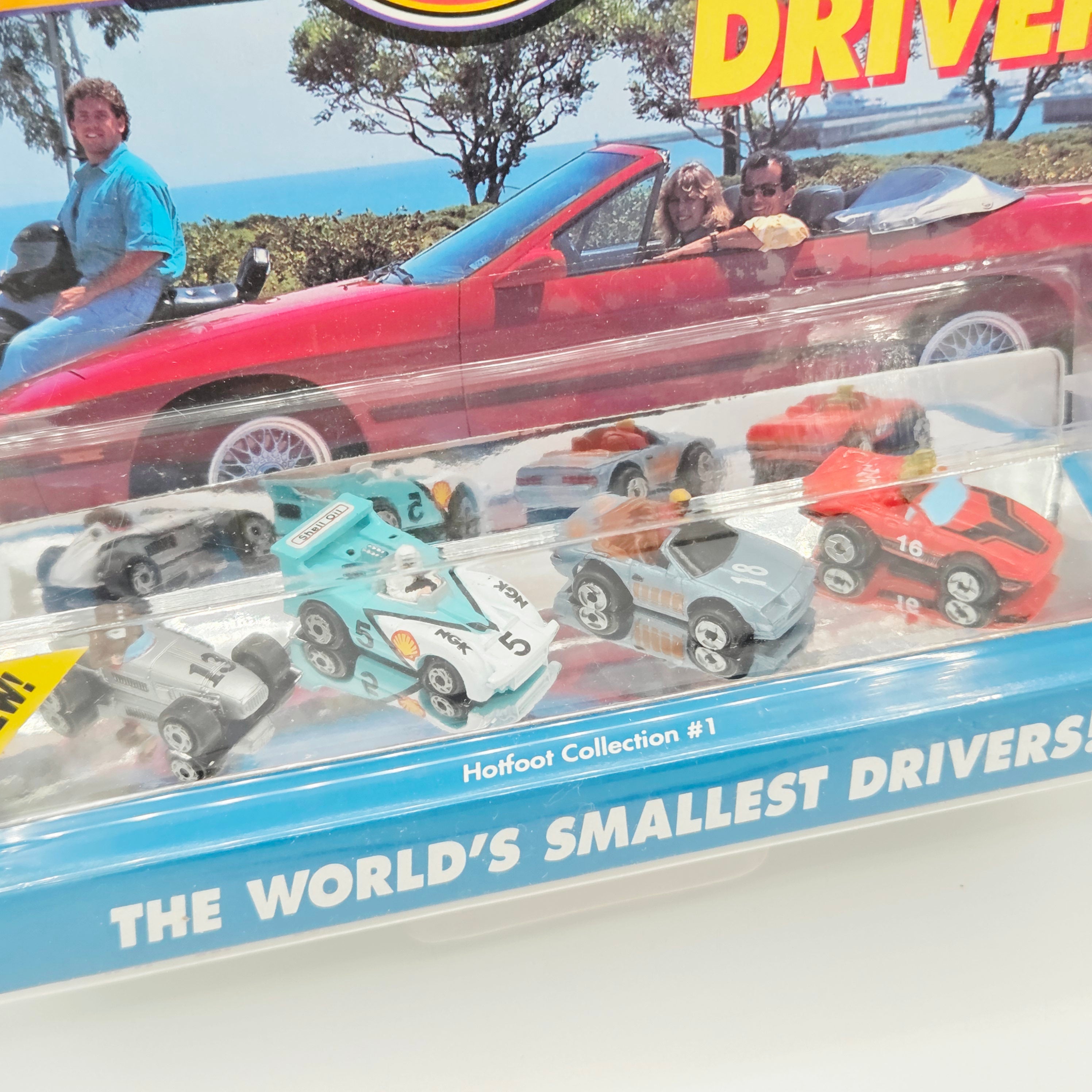 Galoob Micro Machines - Hotfoot Collection #1 - Camaro, March 707, Corvette, Kurtis Kraft (1990 World's Smallest Drivers!)
