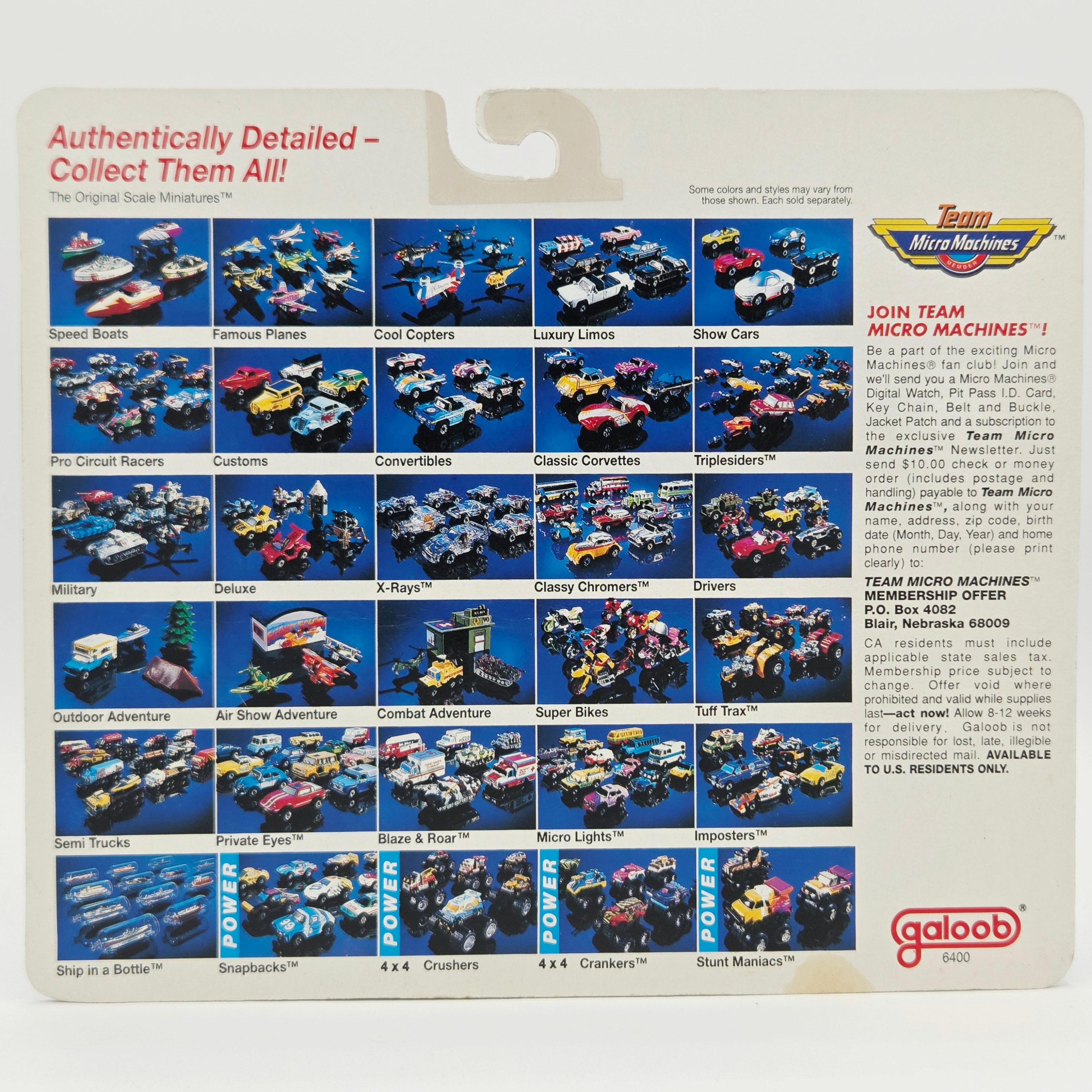 Galoob Micro Machines - Famous Planes - Super Sonic Collection #2 - Concord, Jets (1990 Original Scale Miniatures