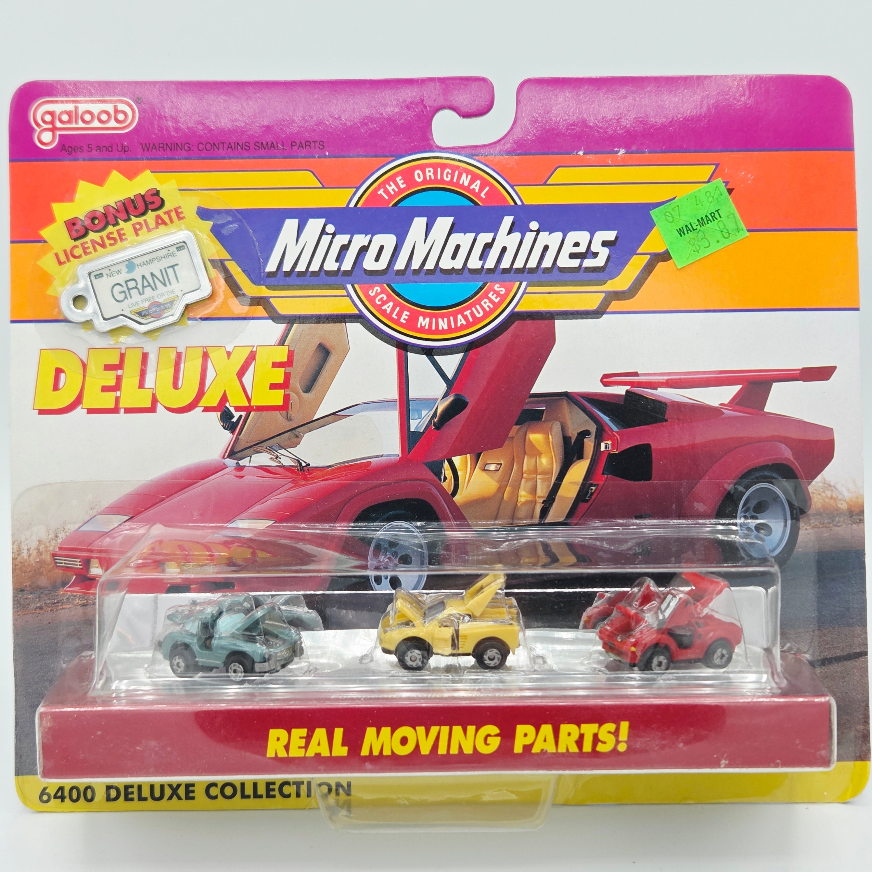 Galoob Micro Machines - European Exotics Collection #1 - Ferrari, Lamborghini, Mercedes (1990 Deluxe - Real Moving Parts)