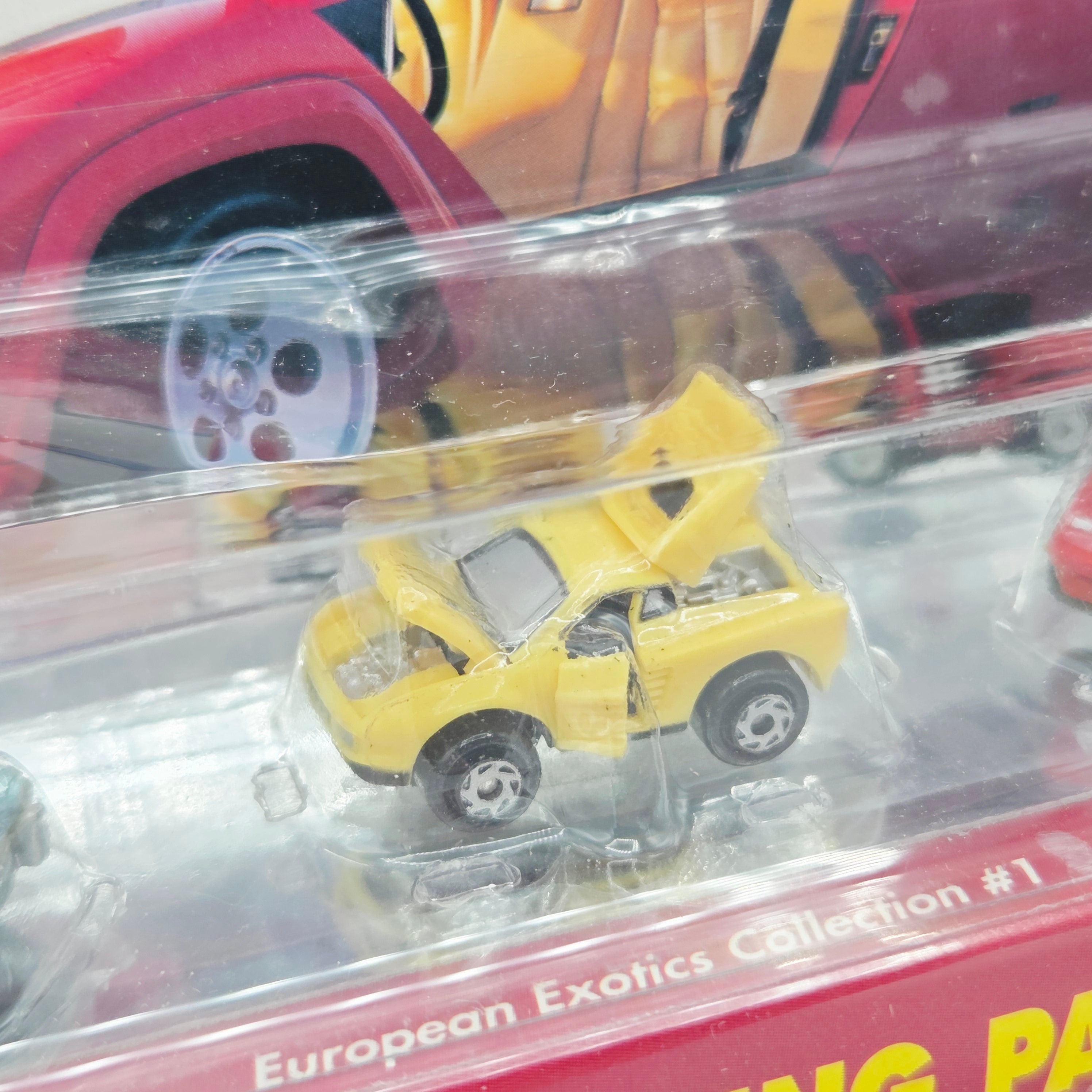 Galoob Micro Machines - European Exotics Collection #1 - Ferrari, Lamborghini, Mercedes (1990 Deluxe - Real Moving Parts)