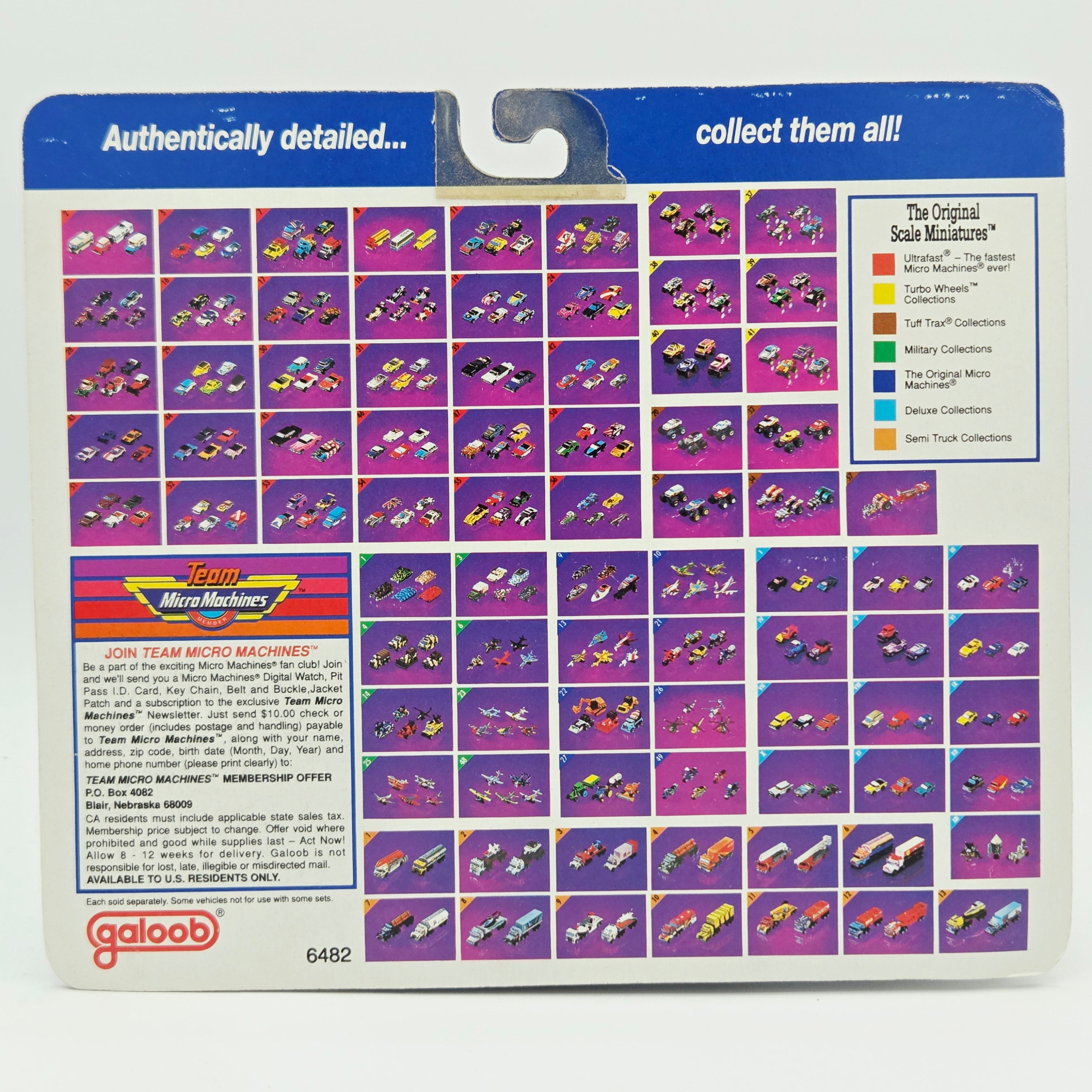 Galoob Micro Machines - Canyon School Bus, Camper Truck (1990 Super Micro Lights) *Damaged Blister Pack*
