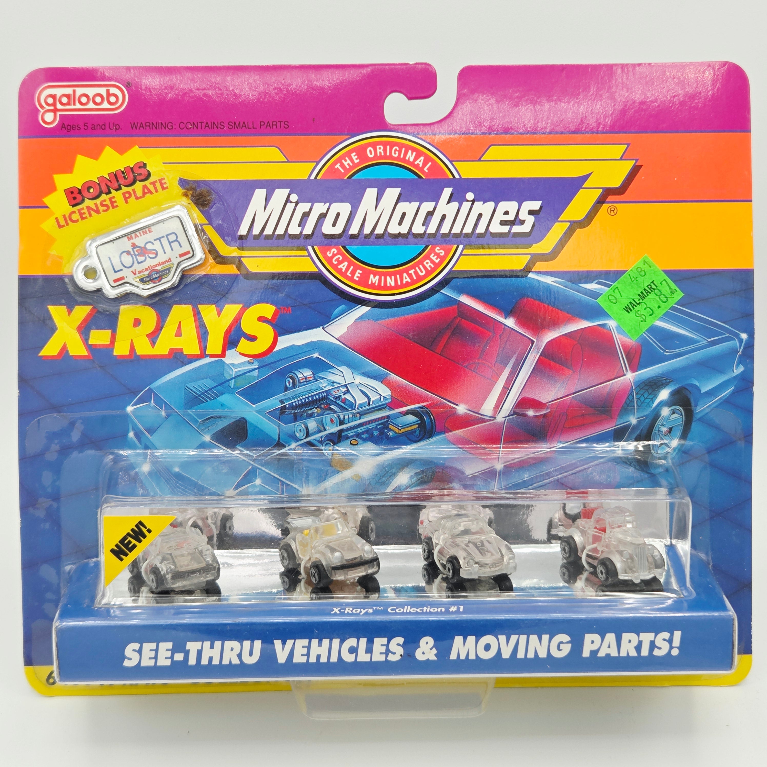 Galoob Micro Machines - X-Rays Collection #1 - Porsche, Lamborghini, Roadmaster (1990 See-Thru Vehicles & Moving Parts)