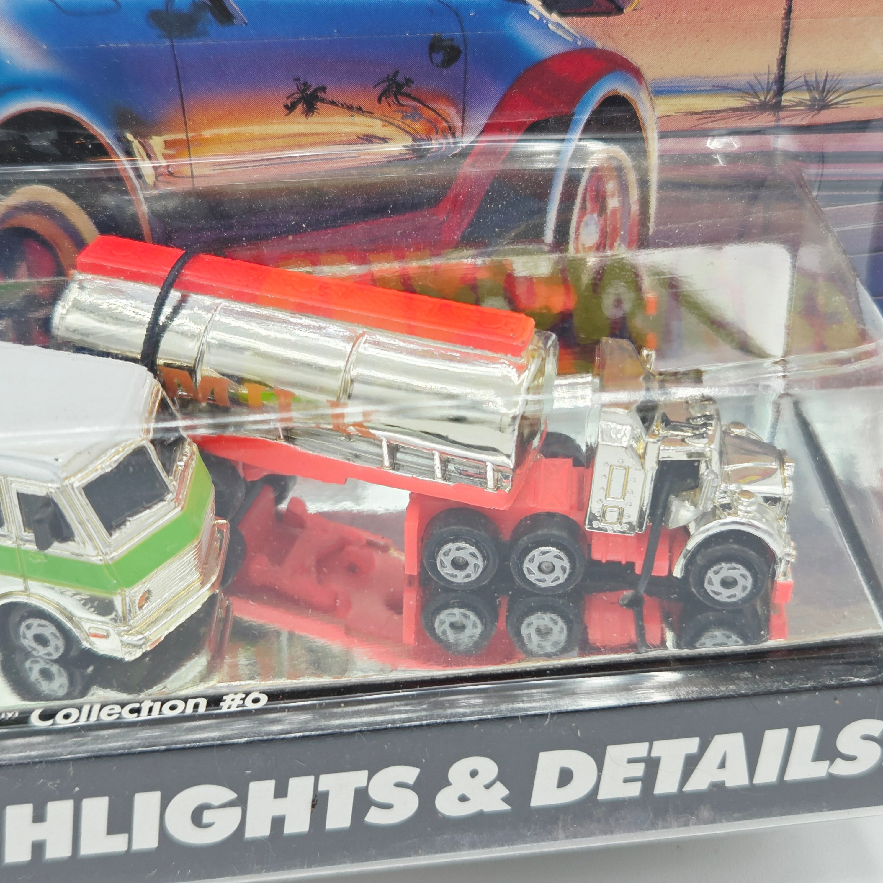 Galoob Micro Machines - Classy Chromers Collection #6 - Bus, Semi Truck, RV (1990 Real Metalized Details!)