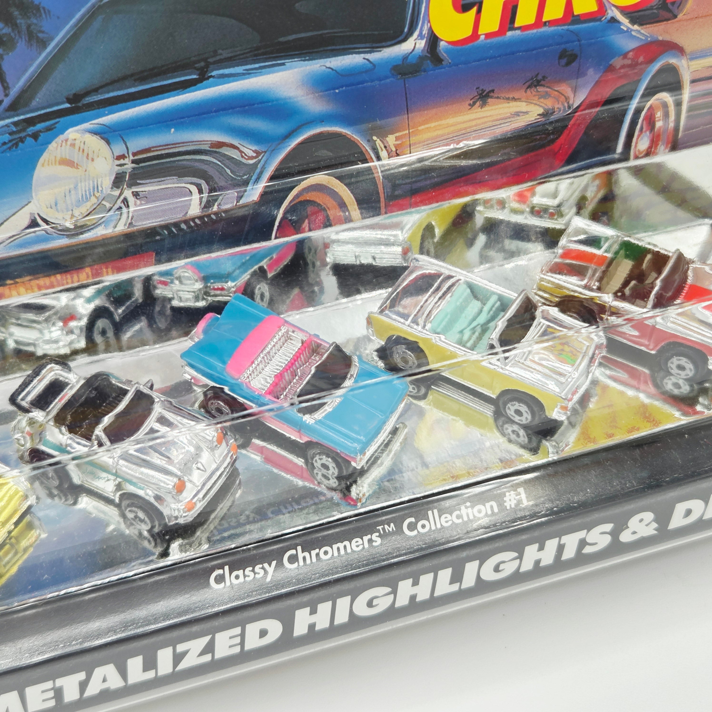 Galoob Micro Machines - Classy Chromers Collection #1 - Porsche, Bel Air (1990 Real Metalized Details!)