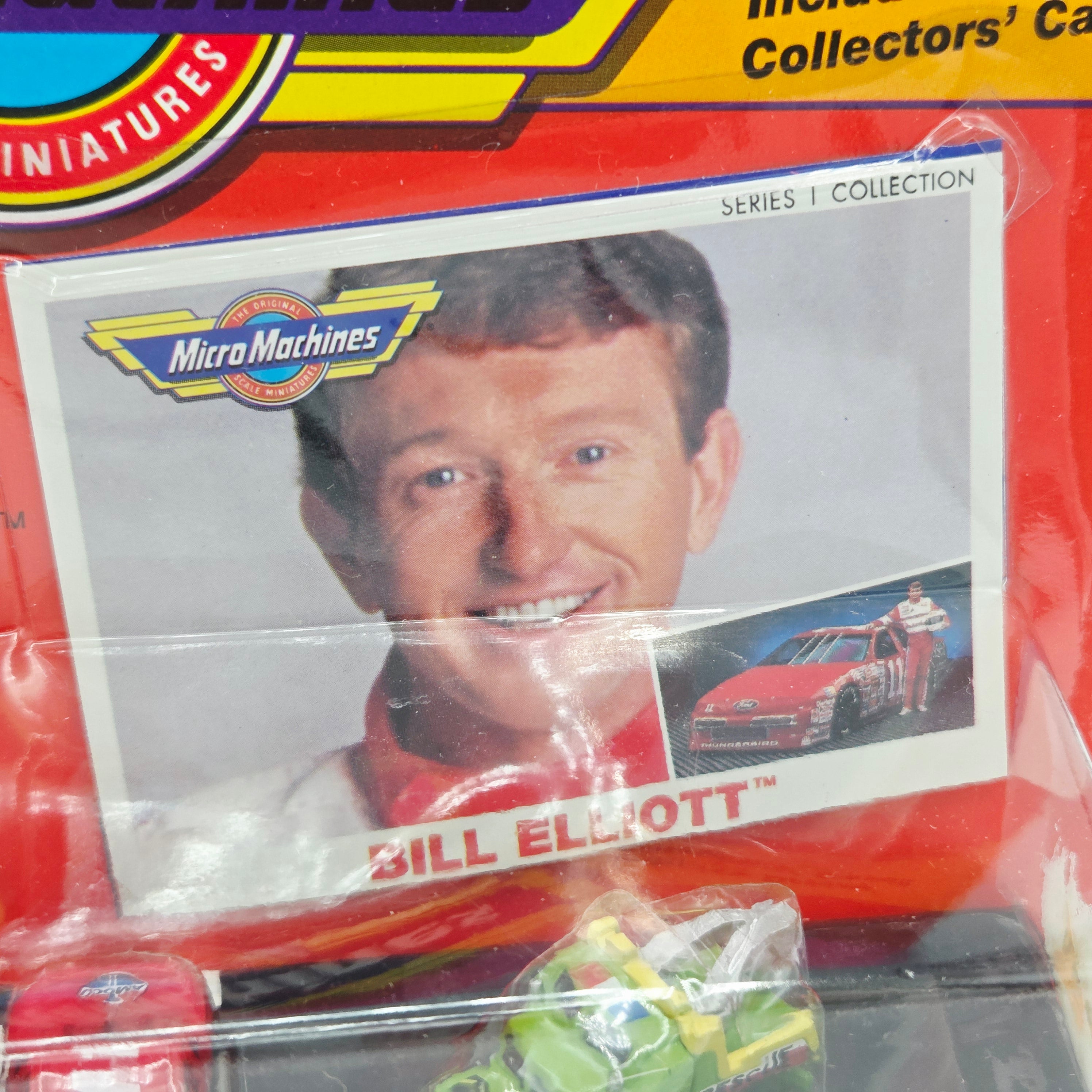 Galoob Micro Machines - Bill Elliot #11 - Semi Truck, Rescue Tow Truck, Stock Car (1991 Stock Car Superstars)