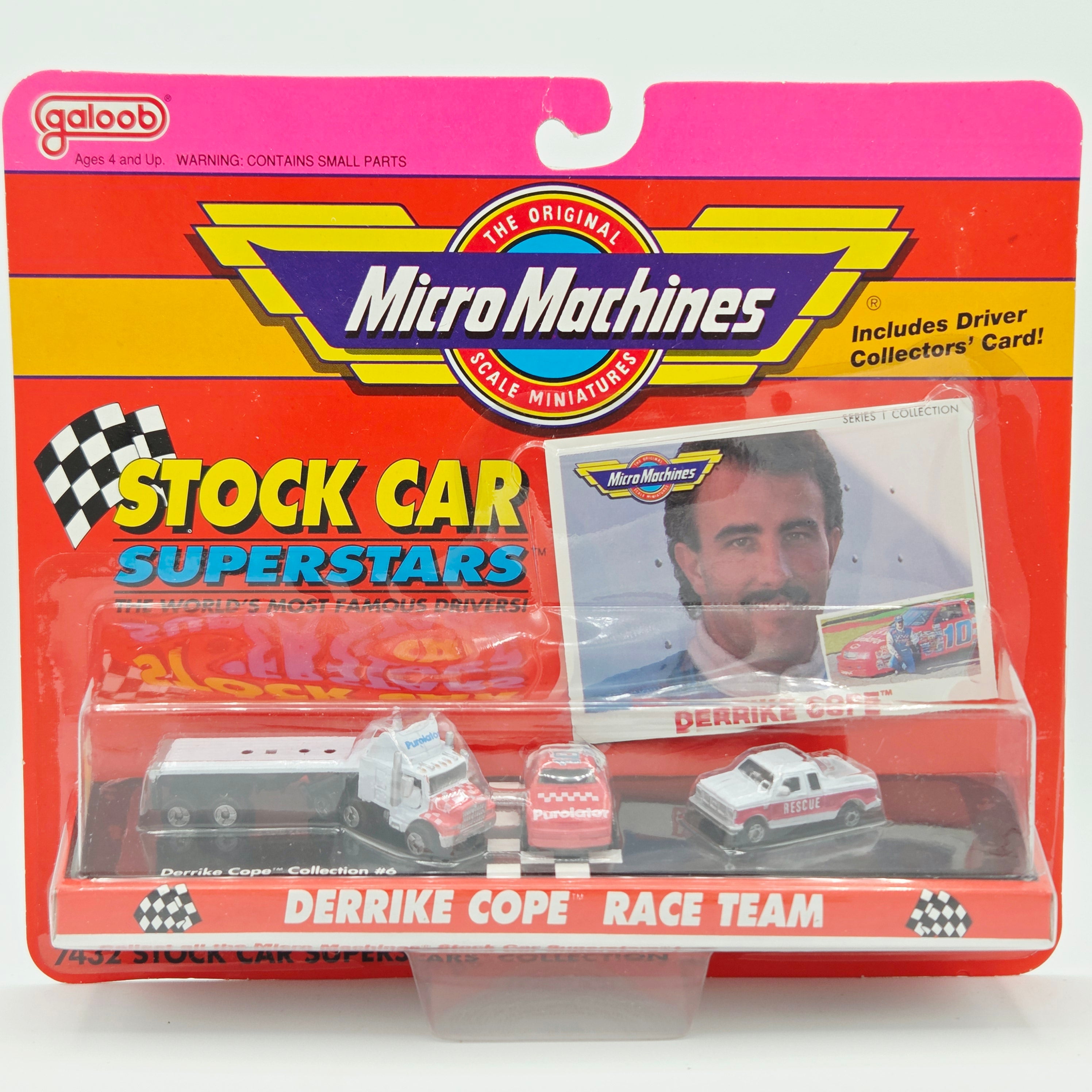 Galoob Micro Machines - Derrick Cope #10 - Semi Truck, Squarebody Truck, Stock Car (1991 Stock Car Superstars)