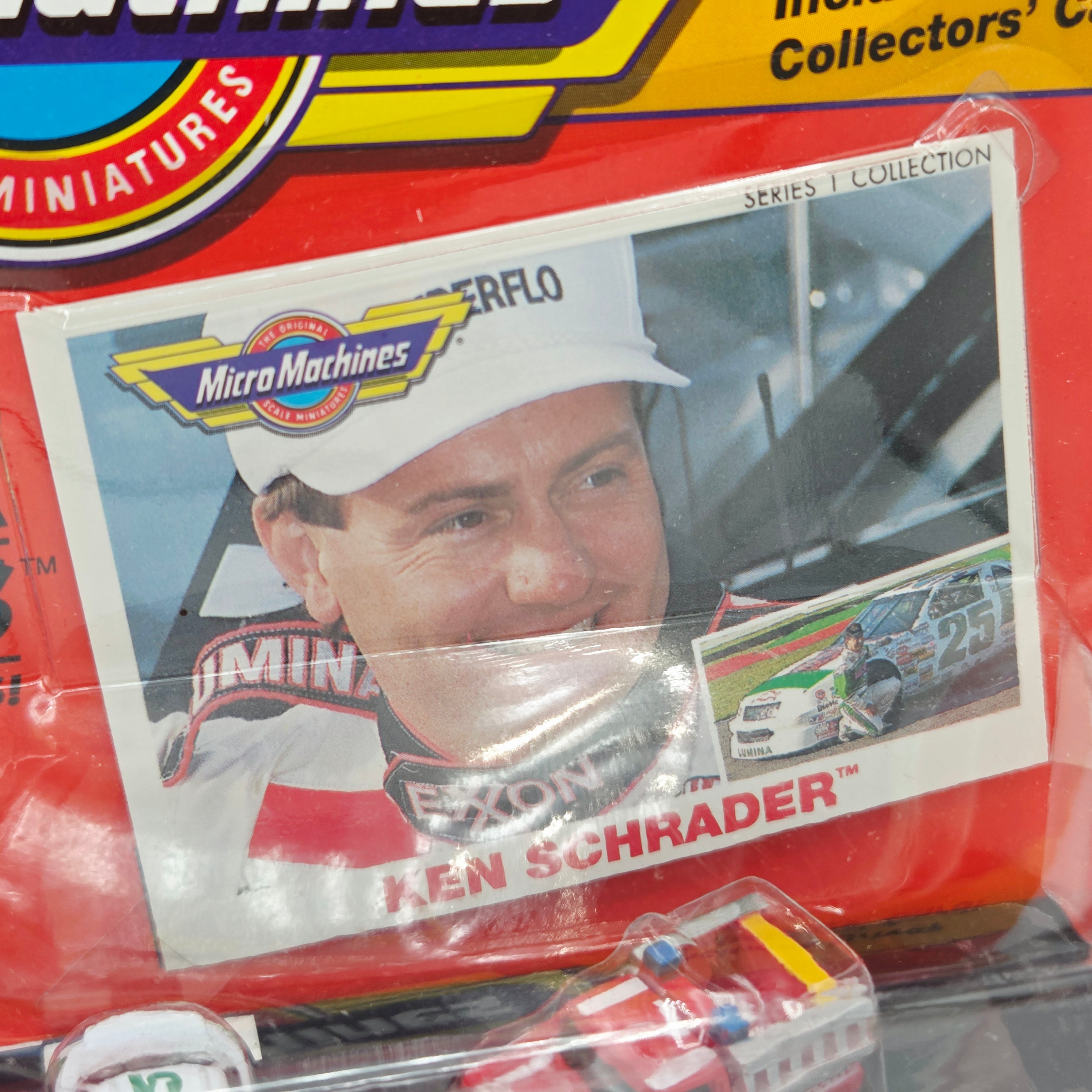 Galoob Micro Machines - Ken Schrader #25 - Semi Truck, Fire Truck, Stock Car (1991 Stock Car Superstars)