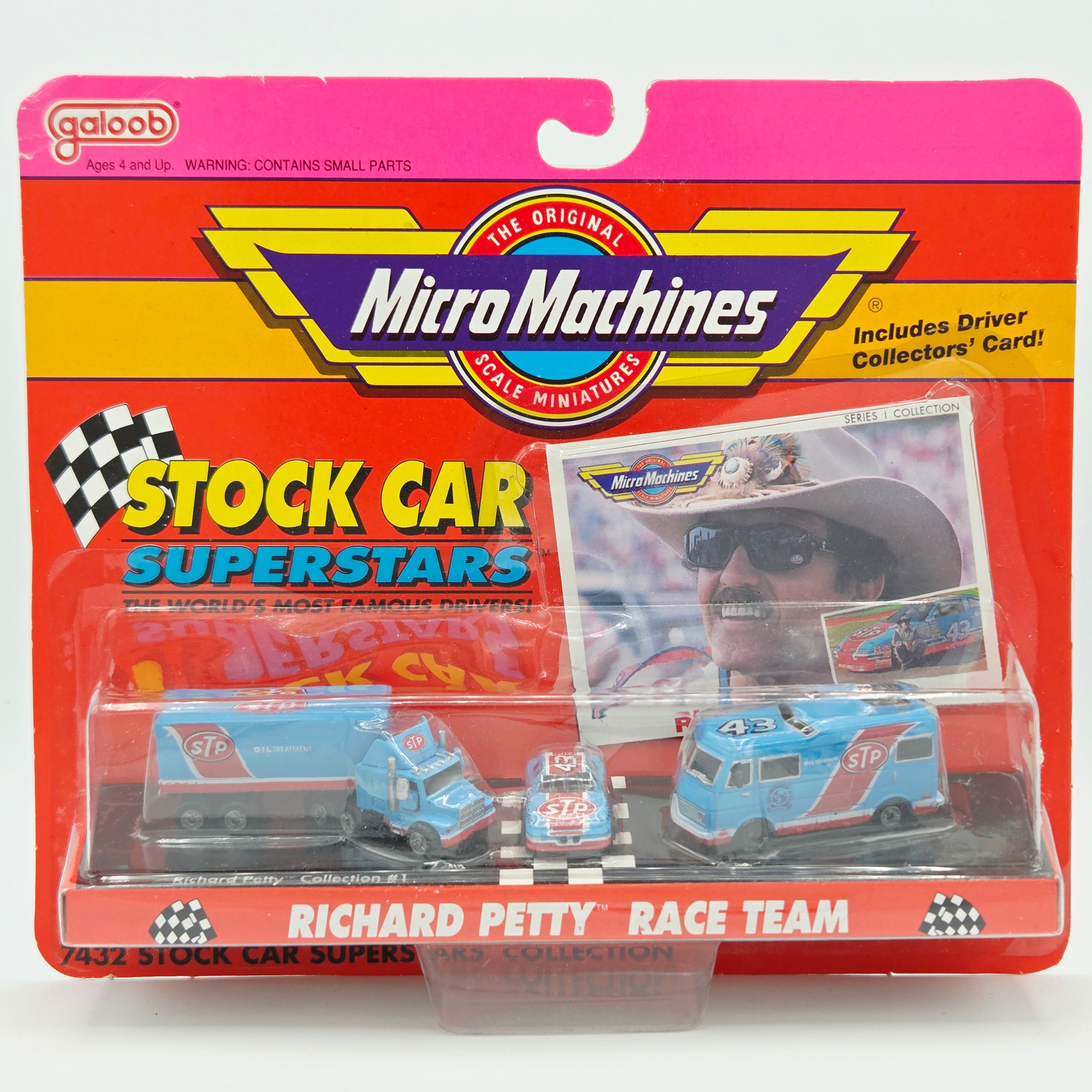 Galoob Micro Machines - Richard Petty #43 "STP" - Semi Truck, RV, Stock Car (1991 Stock Car Superstars)