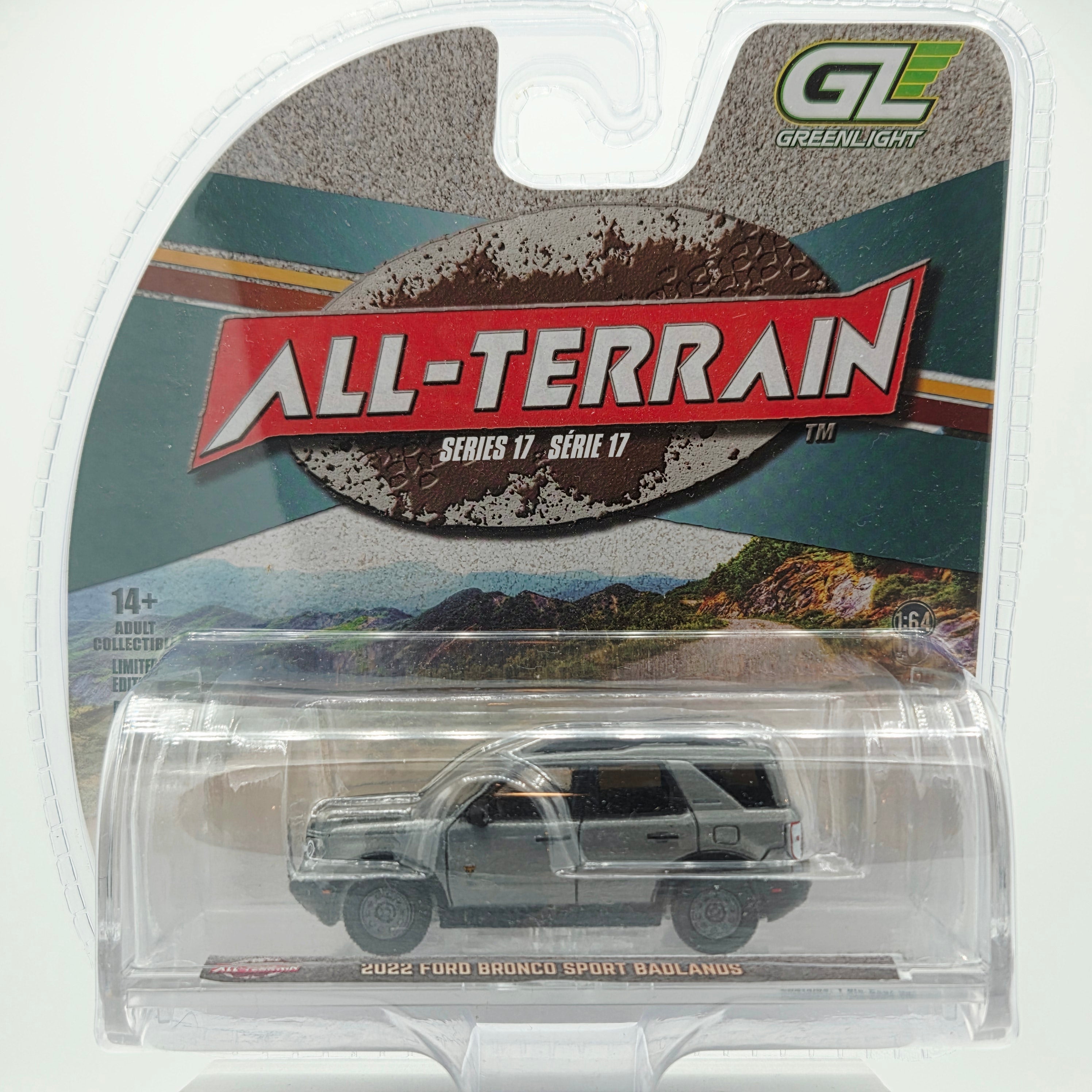 GreenLight - CHASE, RAW - '22 Ford Bronco Sport Badlands - 1:64 (2026 All Terrain Series 17)