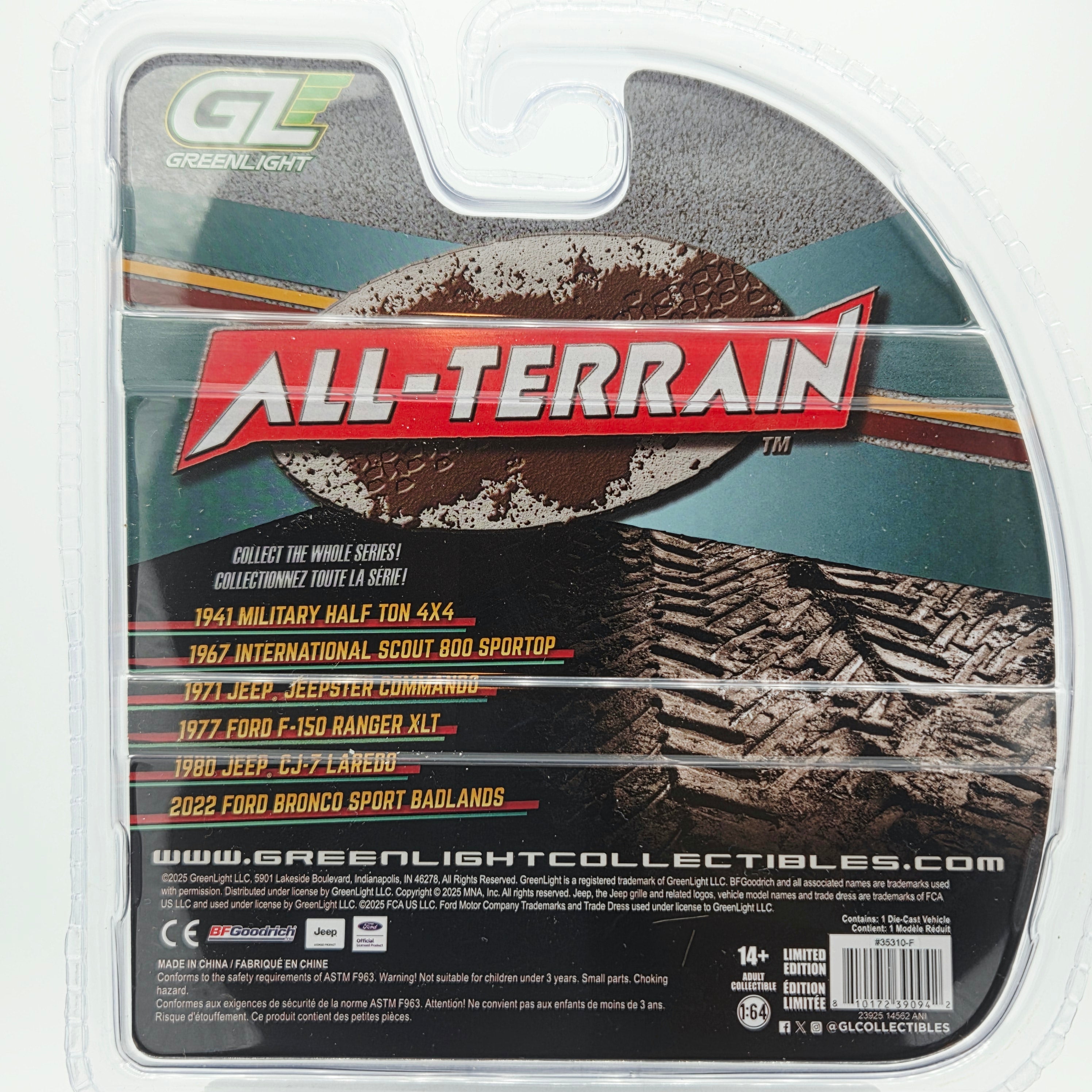 GreenLight - CHASE, RAW - '22 Ford Bronco Sport Badlands - 1:64 (2026 All Terrain Series 17)
