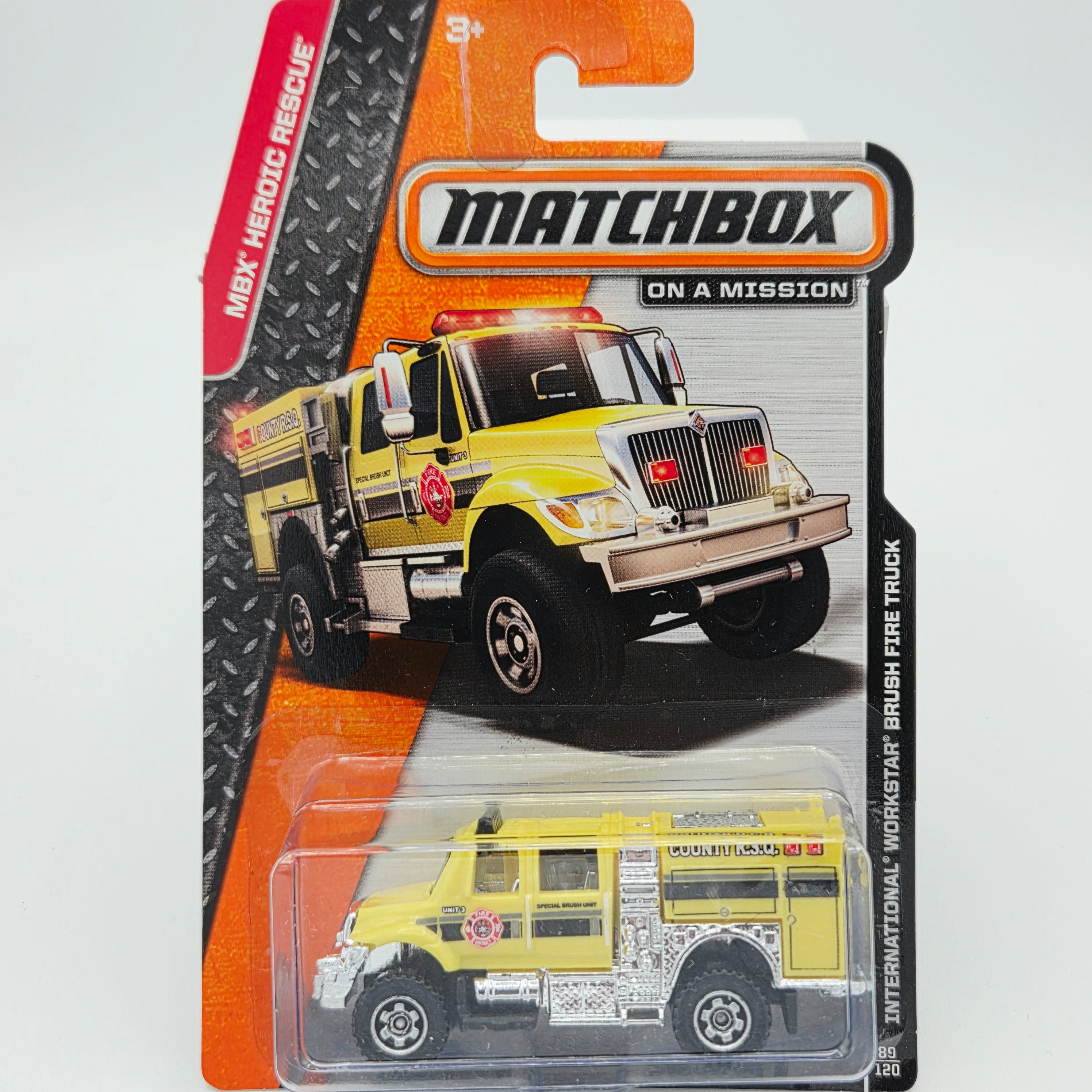 Matchbox International Workstar Brush Fire Truck (2014 MBX Basic - Heroic Rescue)