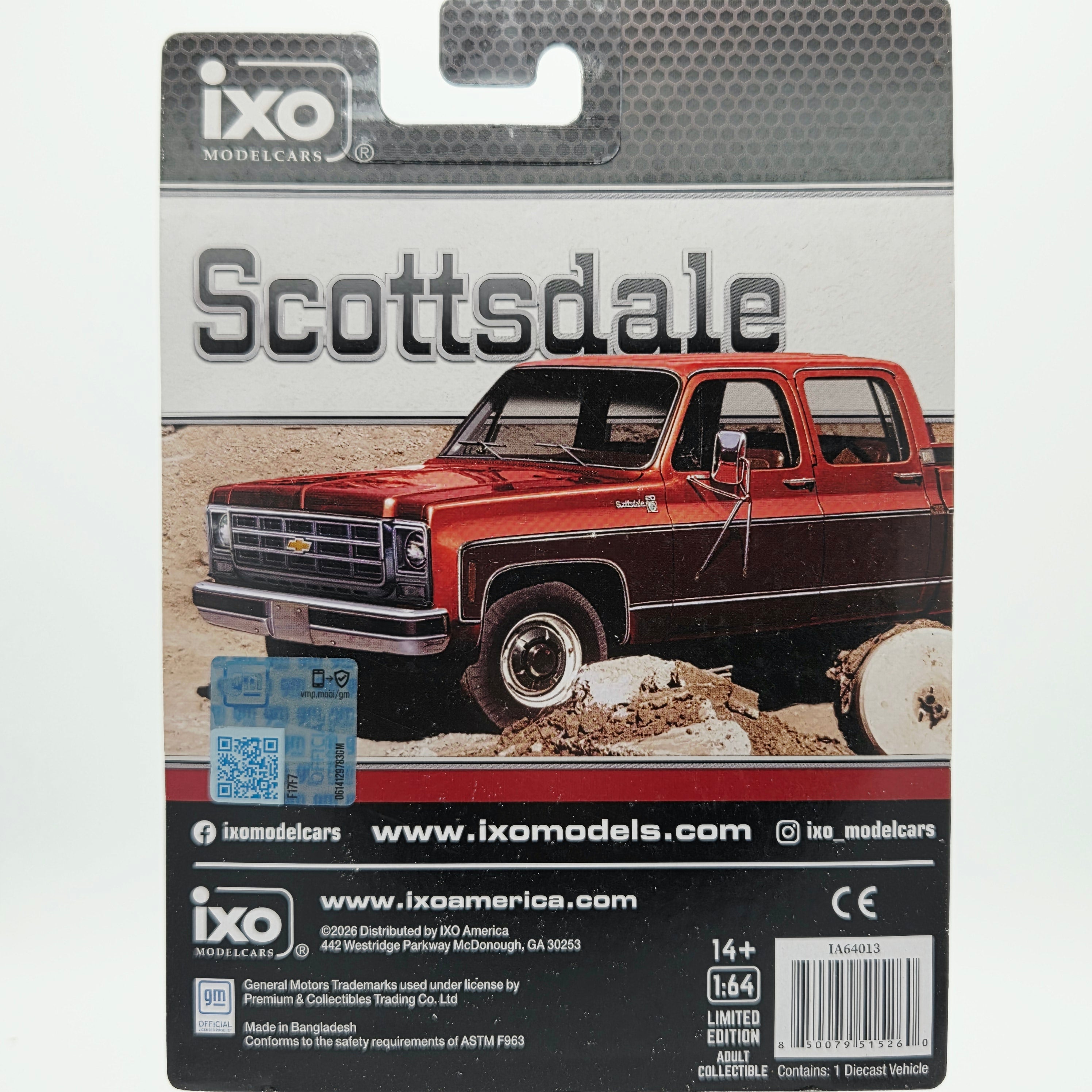 IXO Model Cars '79 Chevrolet Scottsdale K20 Pickup - 1:64, Carmine Red (2026 Limited Edition)
