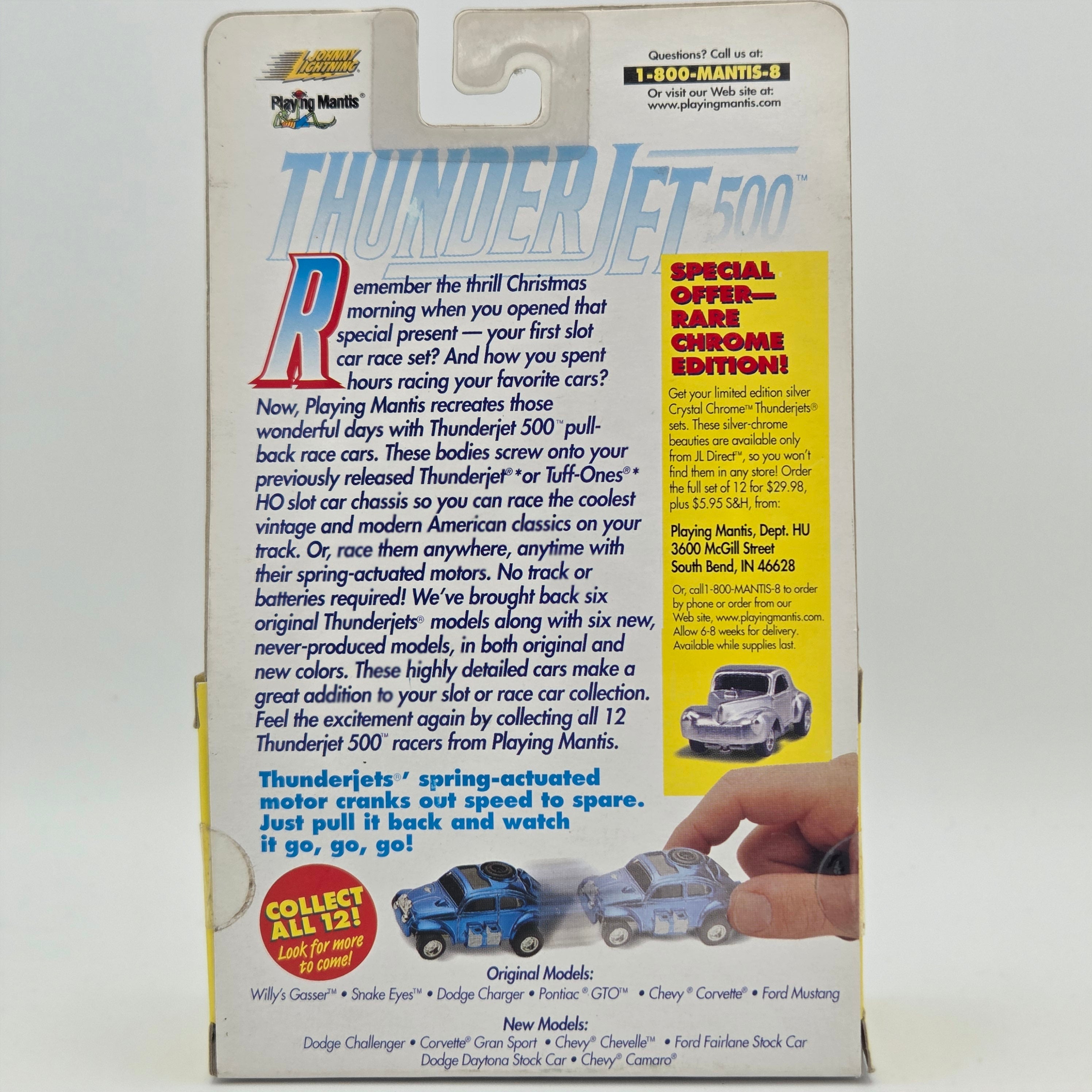 Johnny Lightning '65 Ford Mustang Convertible - Metallic Blue (1999 Thunderjets 500)