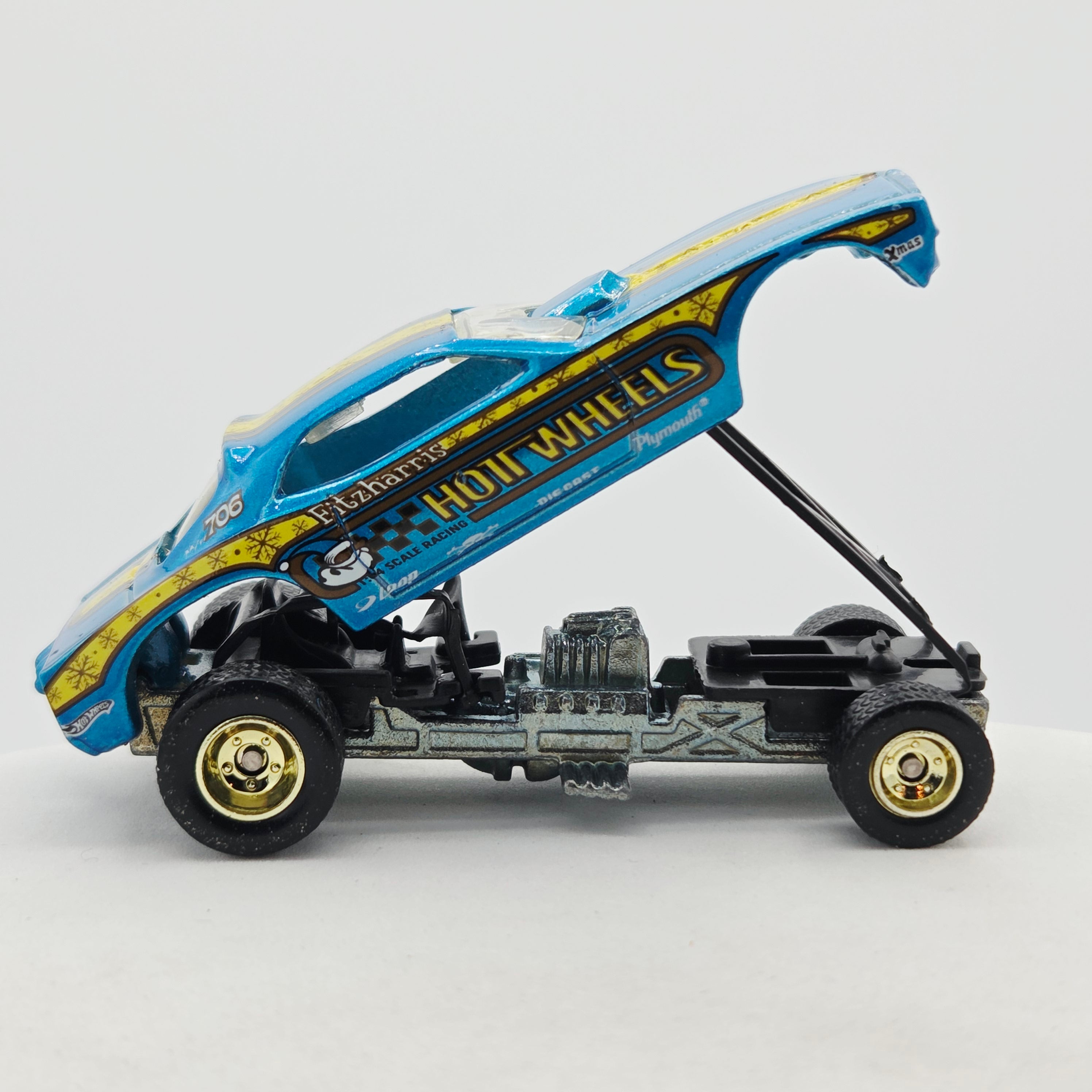 Hot Wheels Plymouth Barracuda Snake Funny Car (2007 HW Holiday Rods)