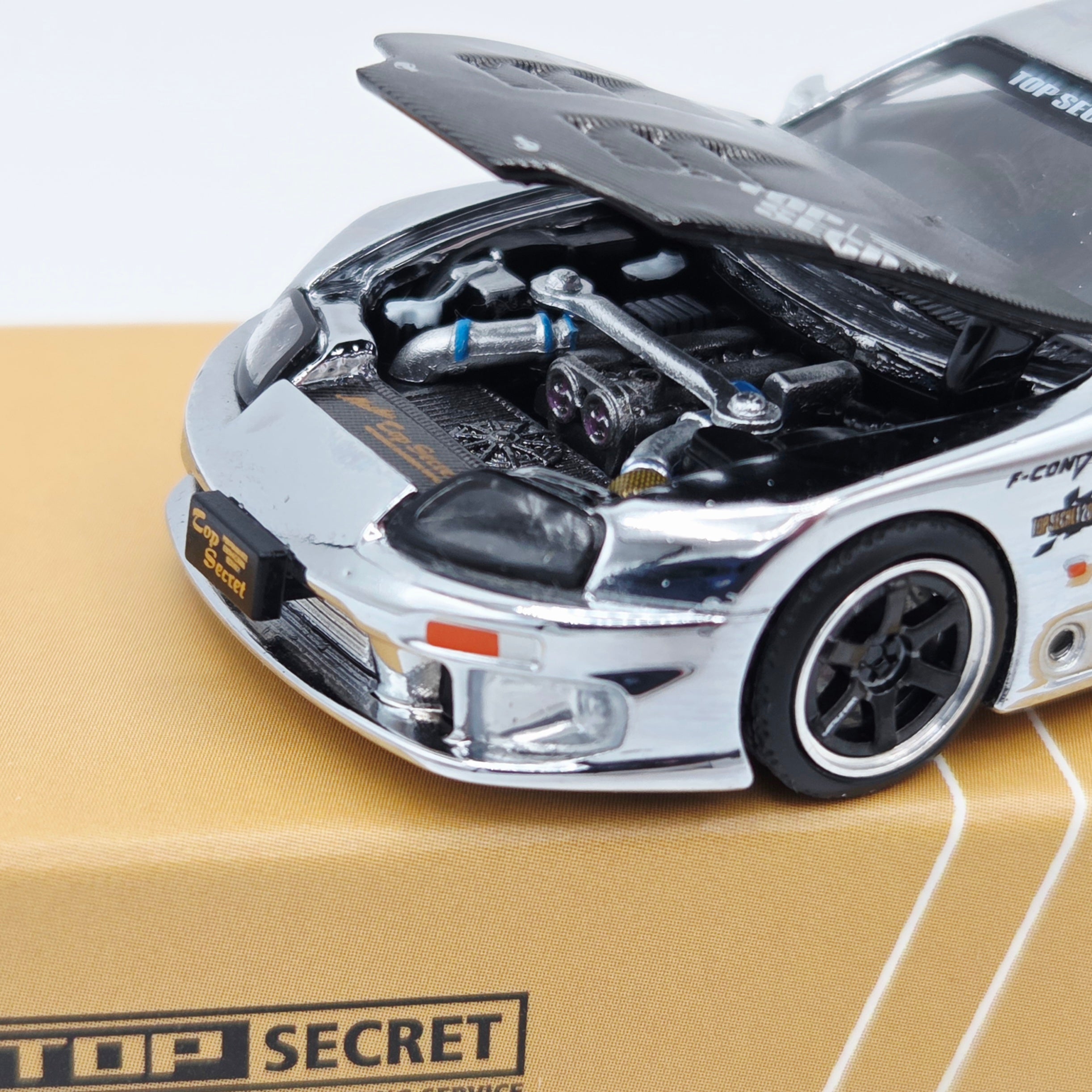 Pop Race Top Secret Toyota GT300 Supra - 1:64, Silver Chrome (2026 Limited Edition)