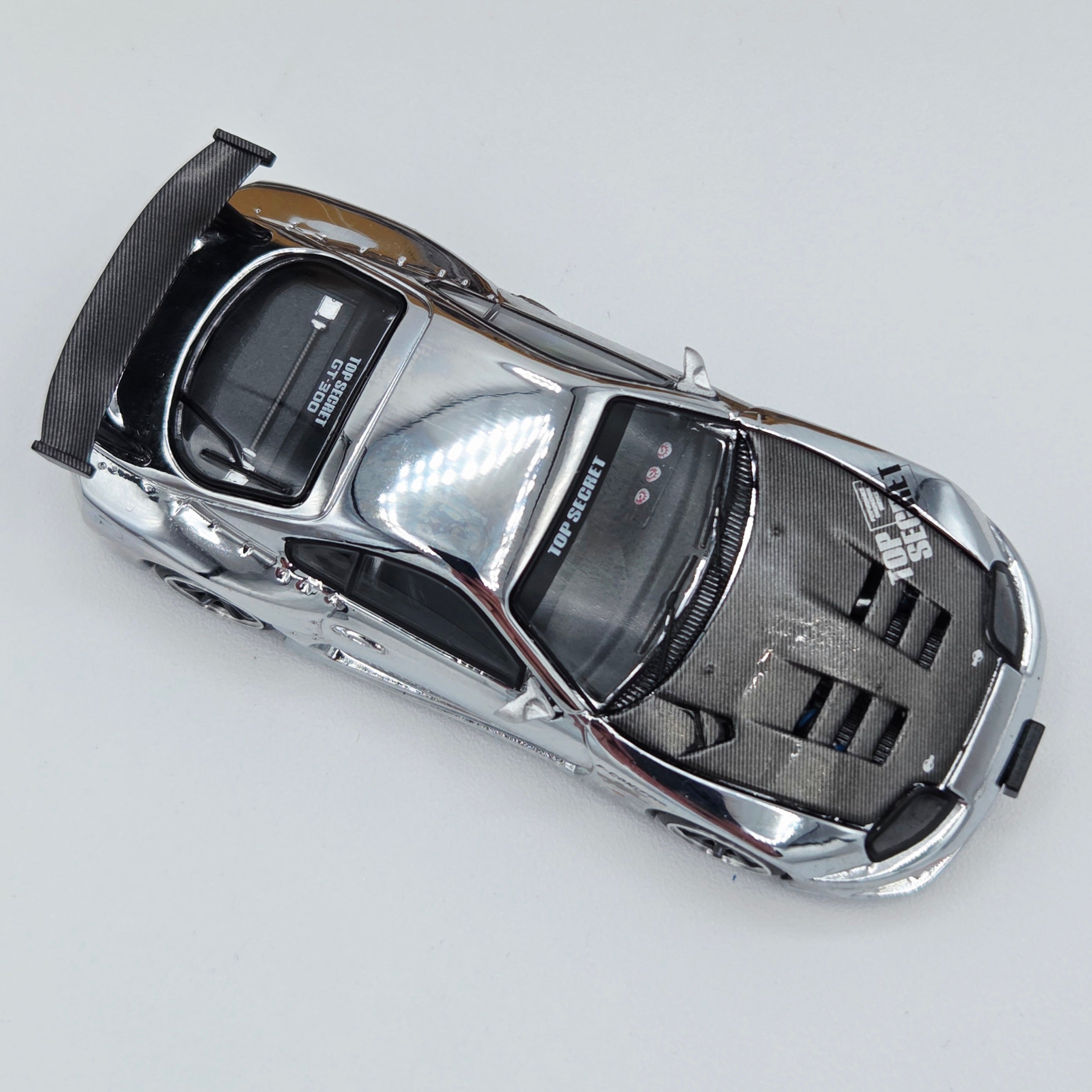 Pop Race Top Secret Toyota GT300 Supra - 1:64, Silver Chrome (2026 Limited Edition)