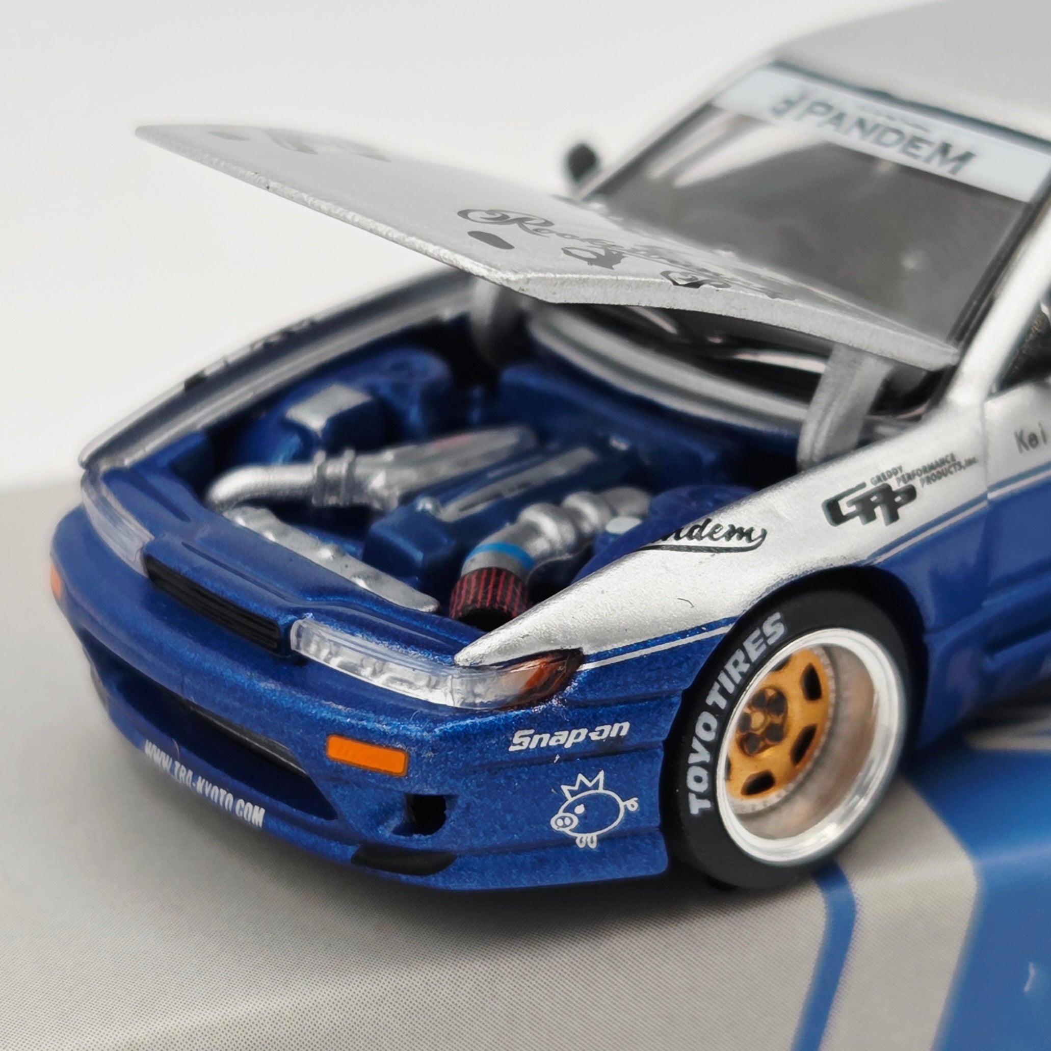 Pop Race Pandem Nissan Silvia S13 - 1:64, Moontech Blue (2026 Limited Edition)