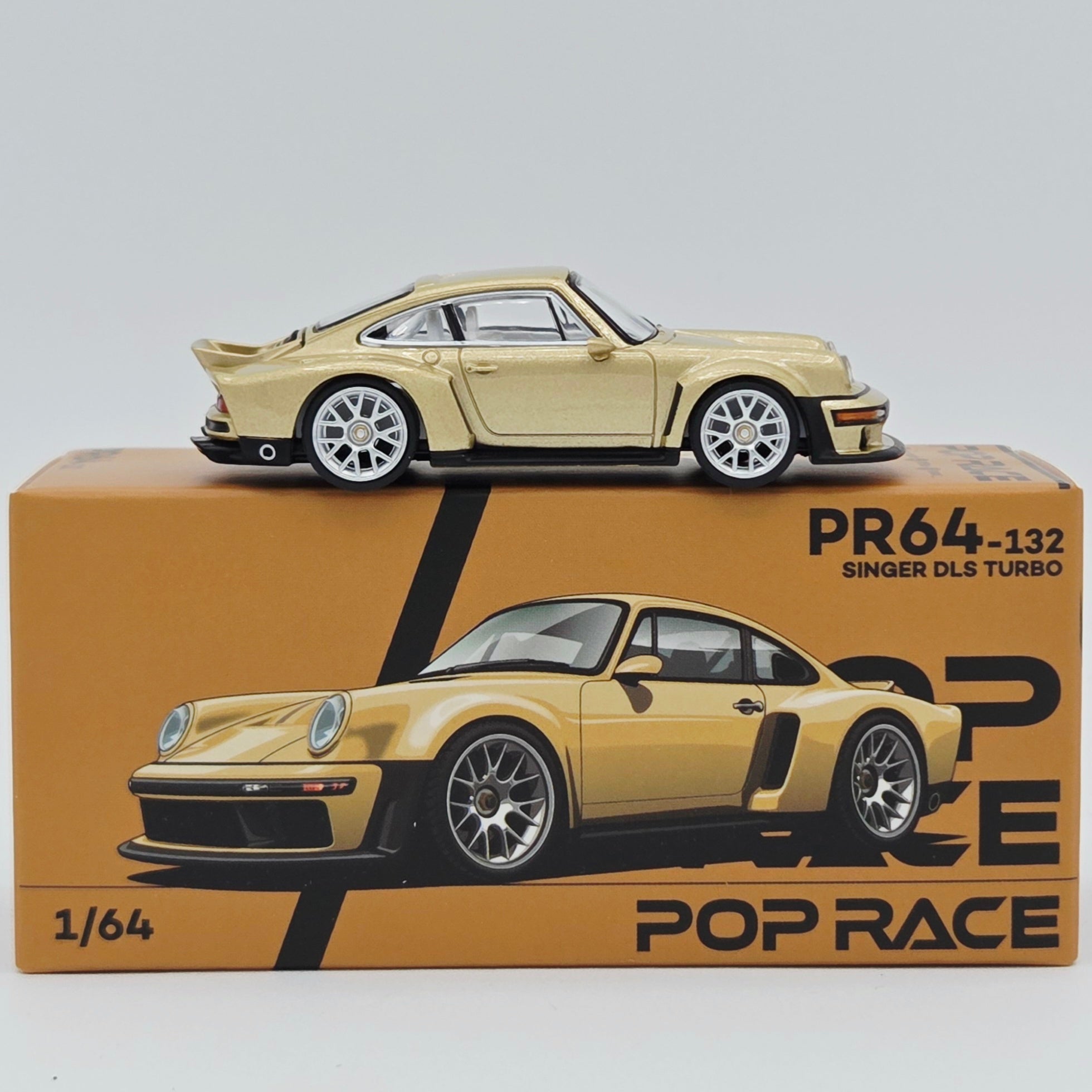 Pop Race Porsche Singer DLS Turbo - 1:64, Gold (2026 Limited Edition)