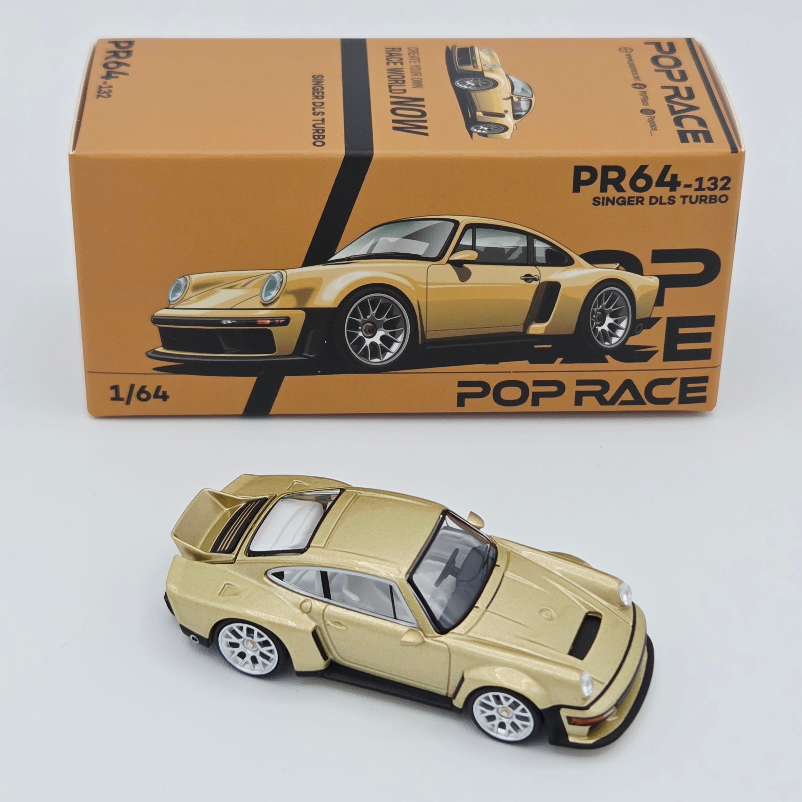 Pop Race Porsche Singer DLS Turbo - 1:64, Gold (2026 Limited Edition)