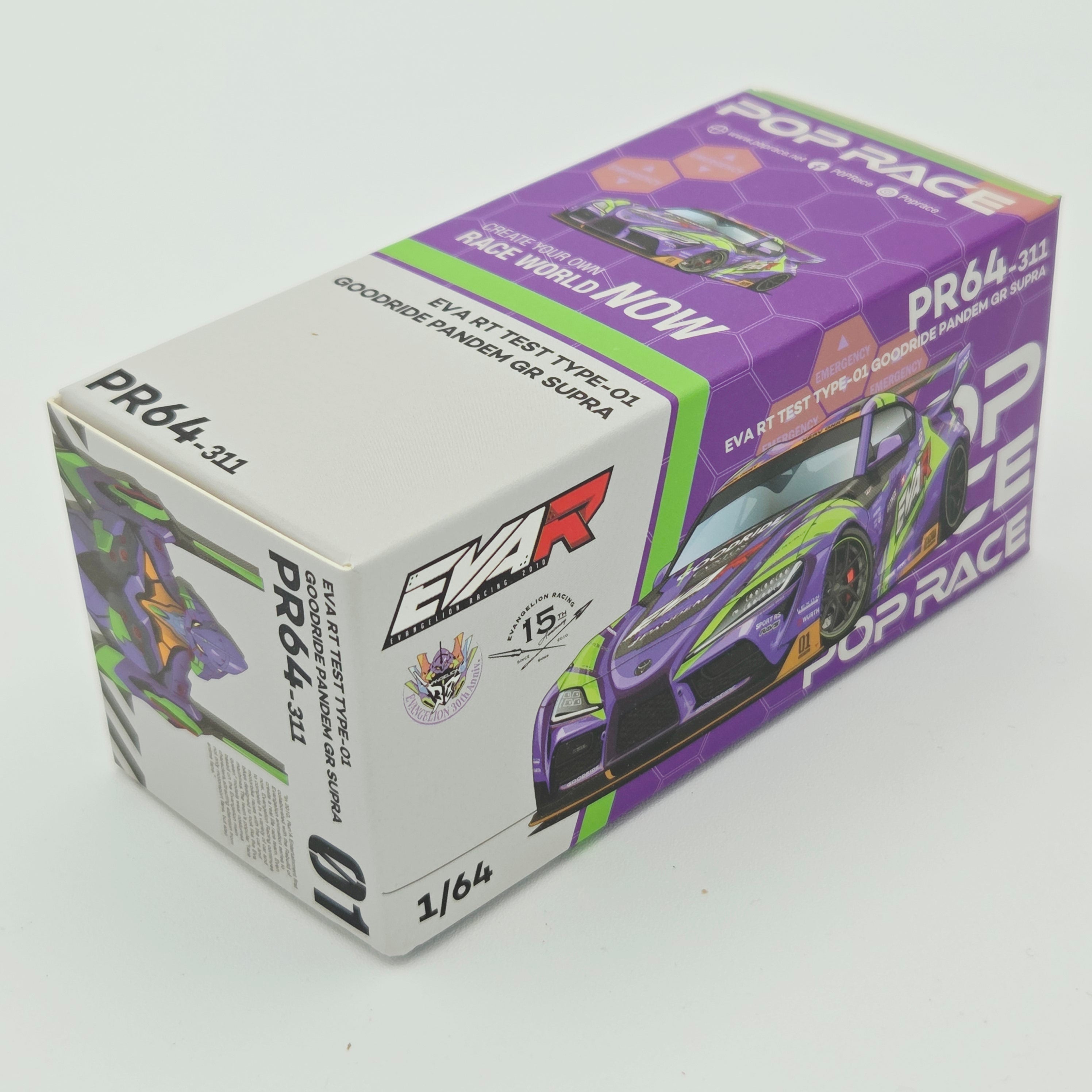 Pop Race Toyota GR Supra EVA RT Test Type-01 Goodride Pandem - 1:64 (2026 Limited Edition)