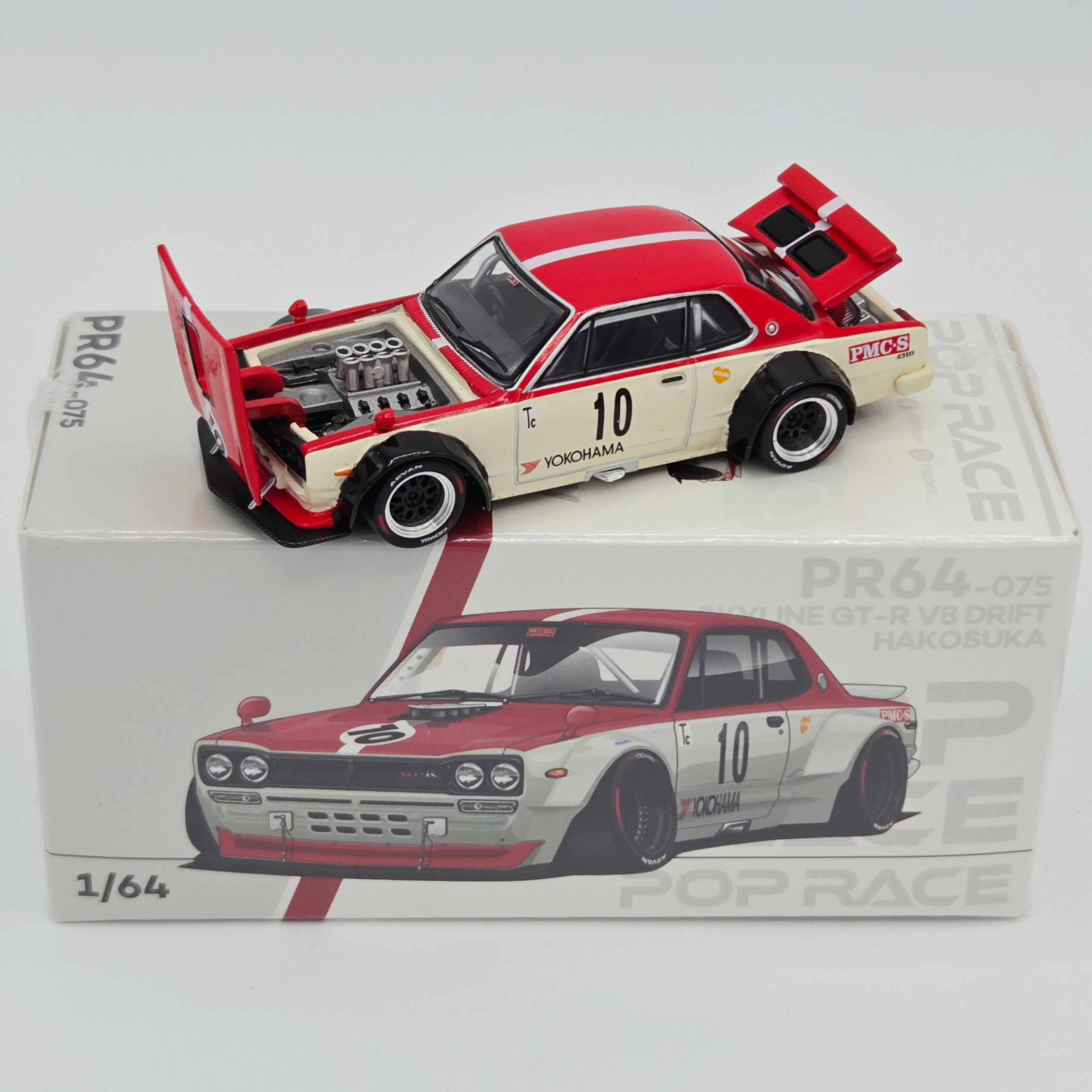 Pop Race Nissan Skyline GT-R V8 Drift Hakosuka - 1:64, Watanabe (2026 Limited Edition)