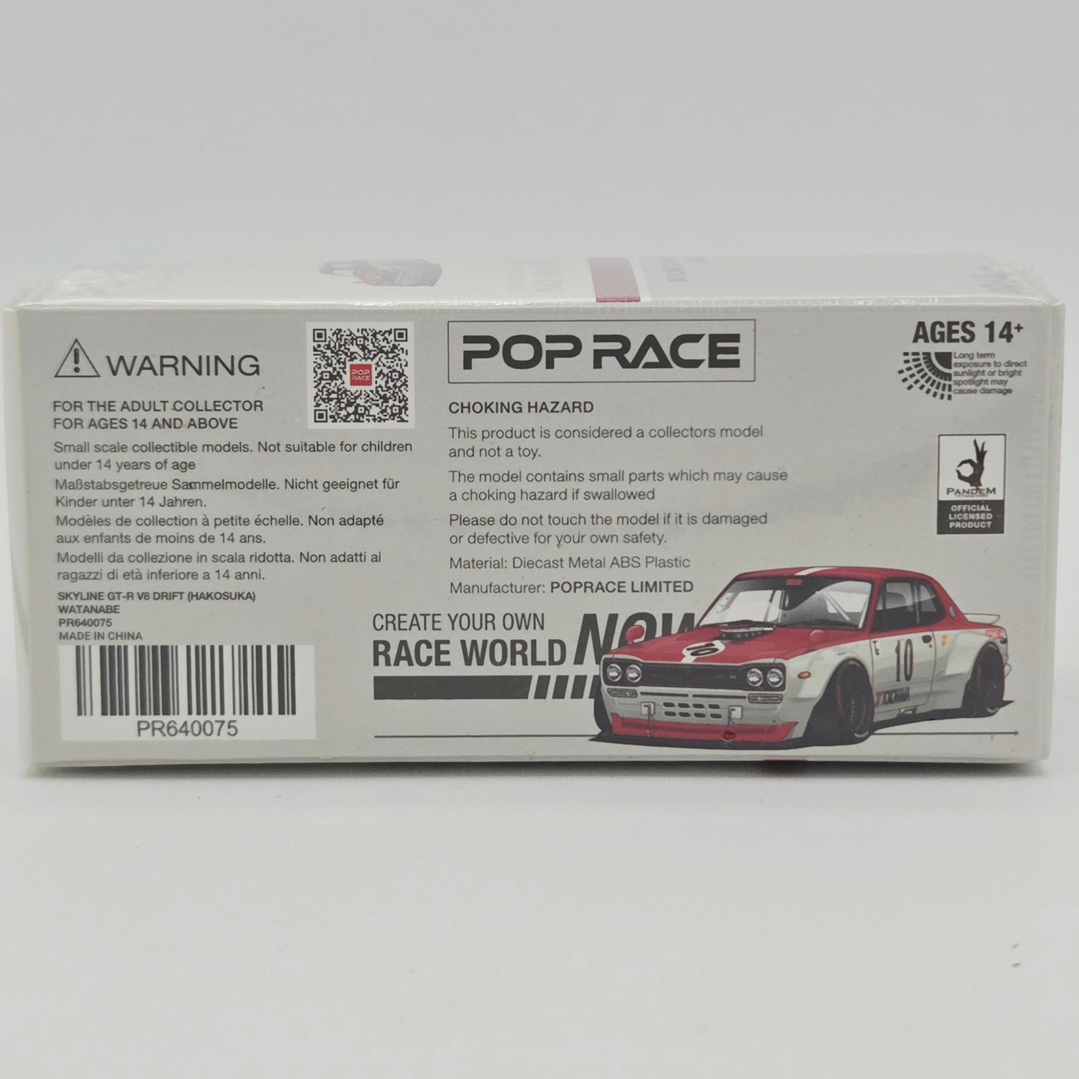 Pop Race Nissan Skyline GT-R V8 Drift Hakosuka - 1:64, Watanabe (2026