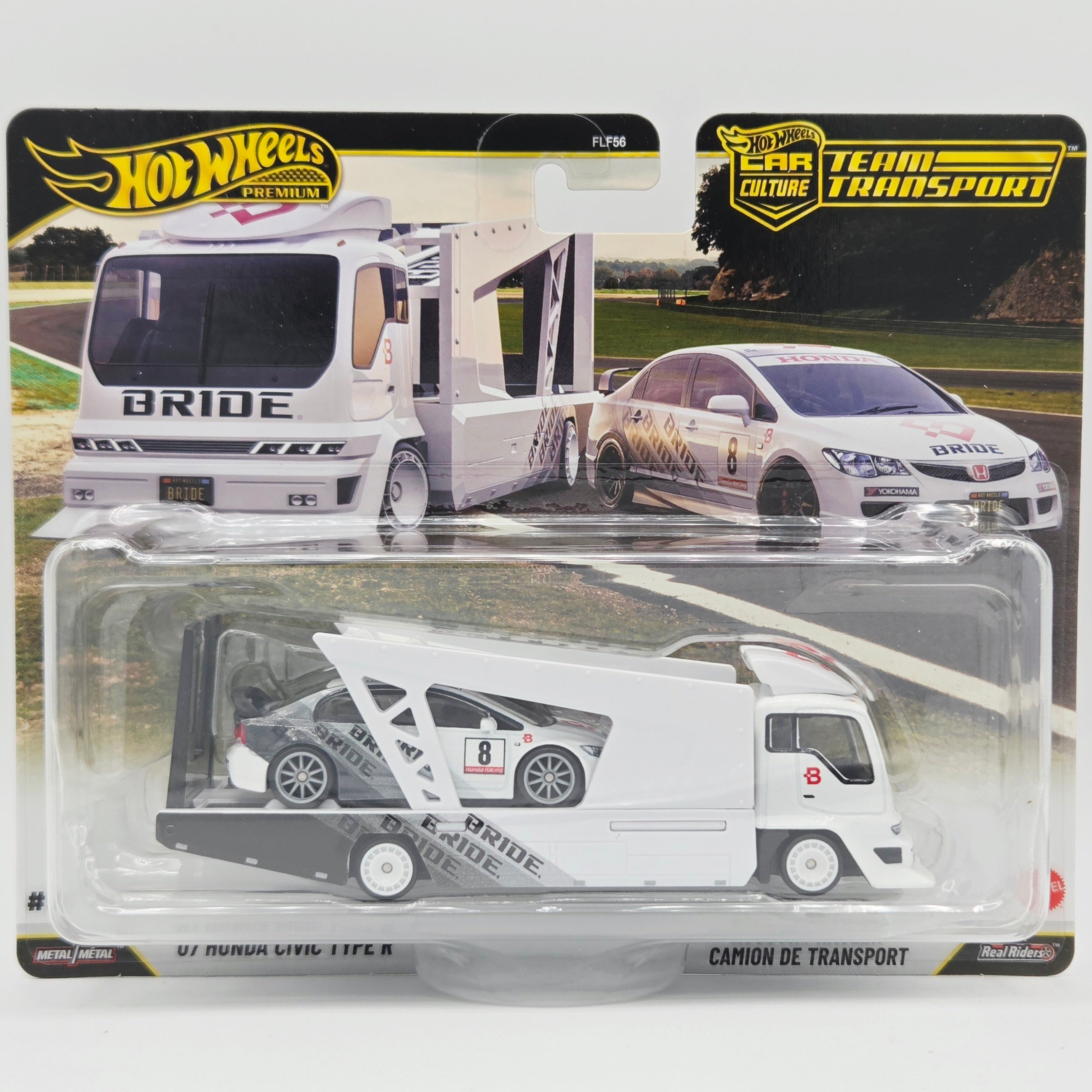Hot Wheels Team Transport - '07 Honda Civic Type R & Kousoku Hauler Truck (2026 Team Transport Mix 2 J, Car Culture)