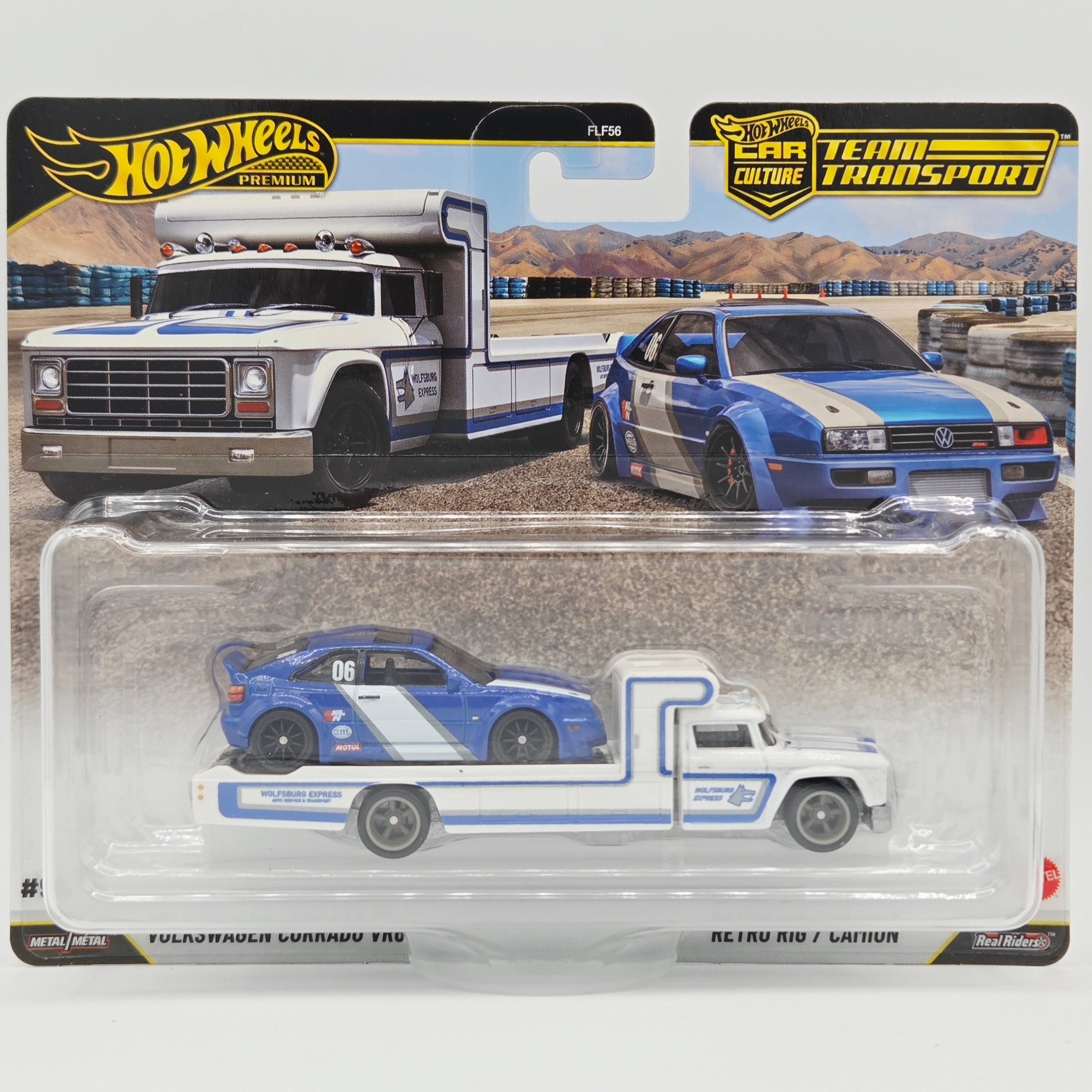 Hot Wheels Team Transport - Volkswagen Corrado VR6 & Retro Rig Truck (2026 Team Transport Mix 2 J, Car Culture)