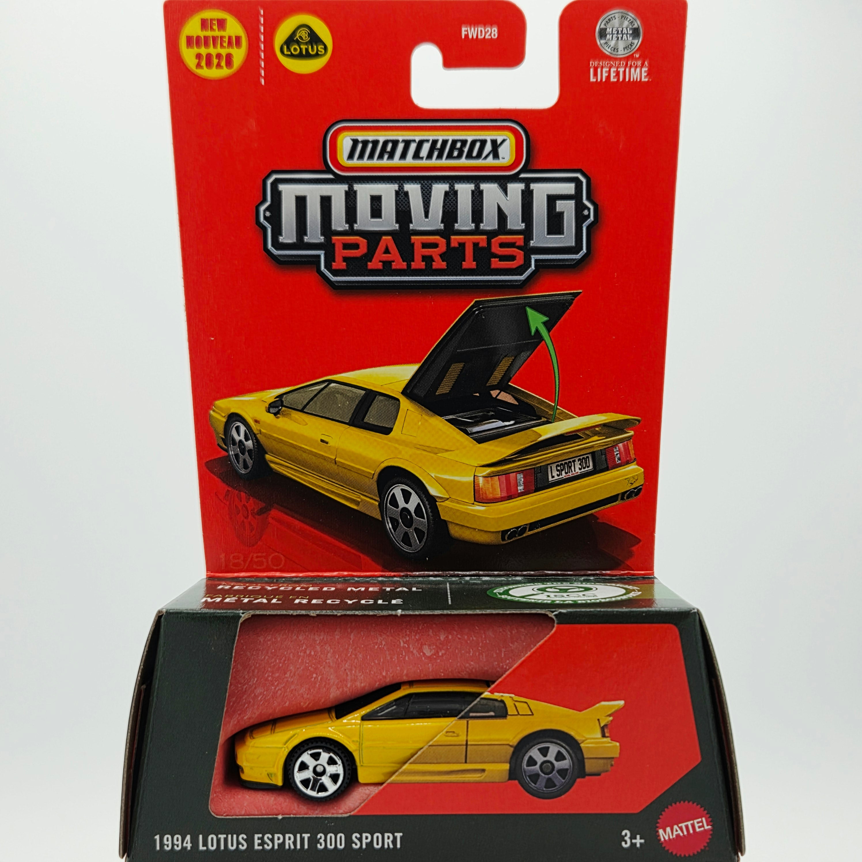 Matchbox '94 Lotus Esprit 300 Sport (2026 Moving Parts Mix 3 L)