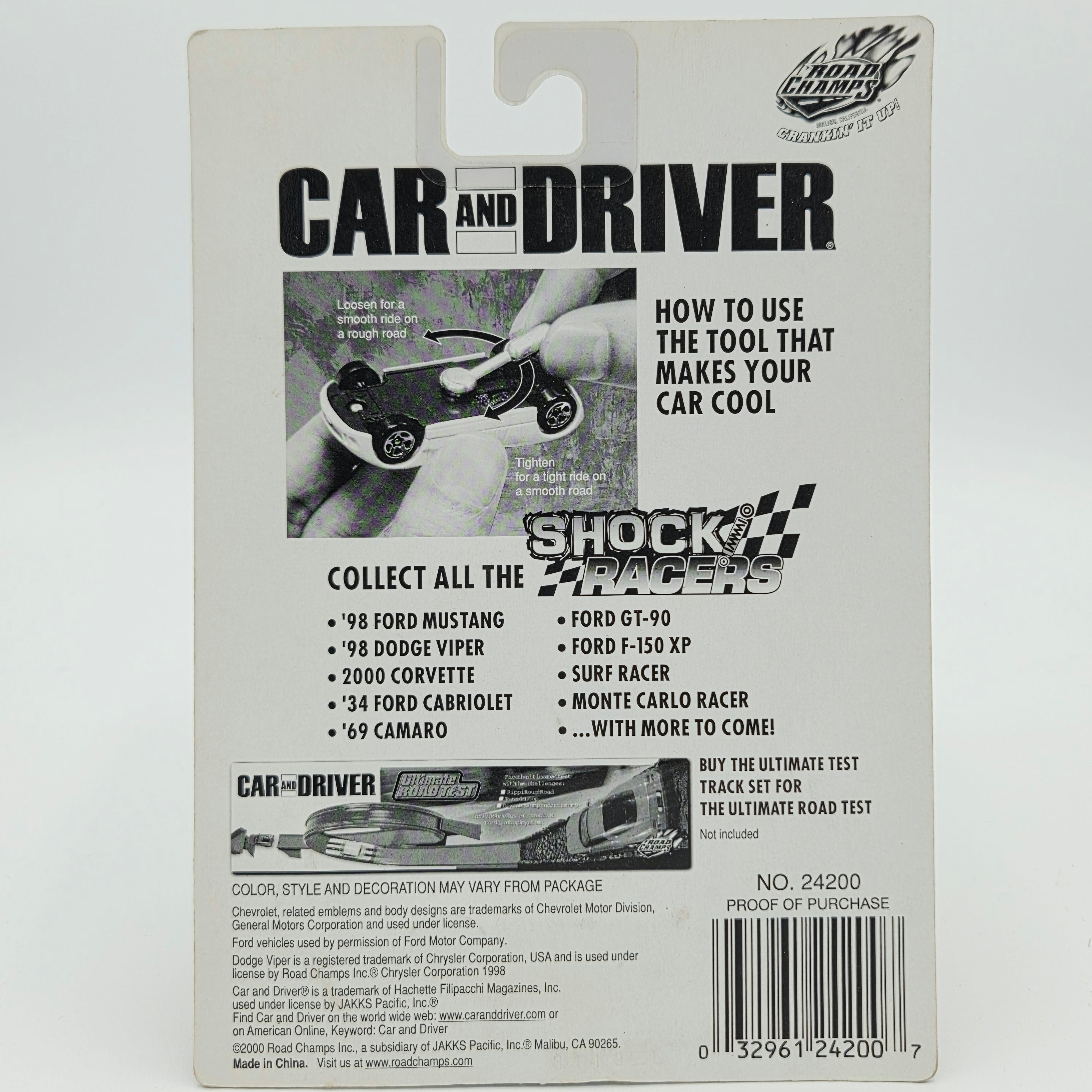 Road Champs '69 Chevrolet Camaro - Red (2000 Car & Driver Shock Racers)