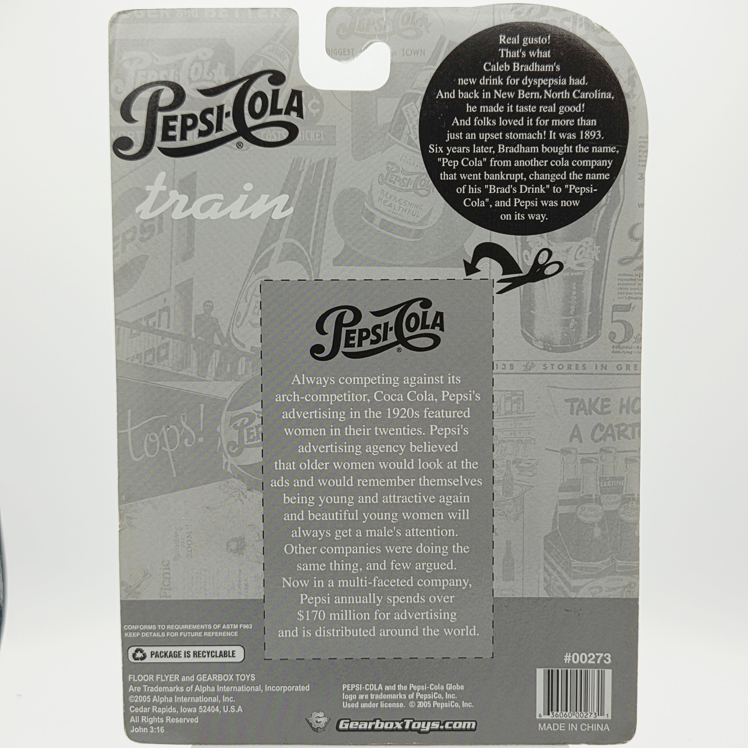 Gearbox Toys - Pepsi Cola Diecast Metal Train "The Bullet" w/ Collectors Card (2005)