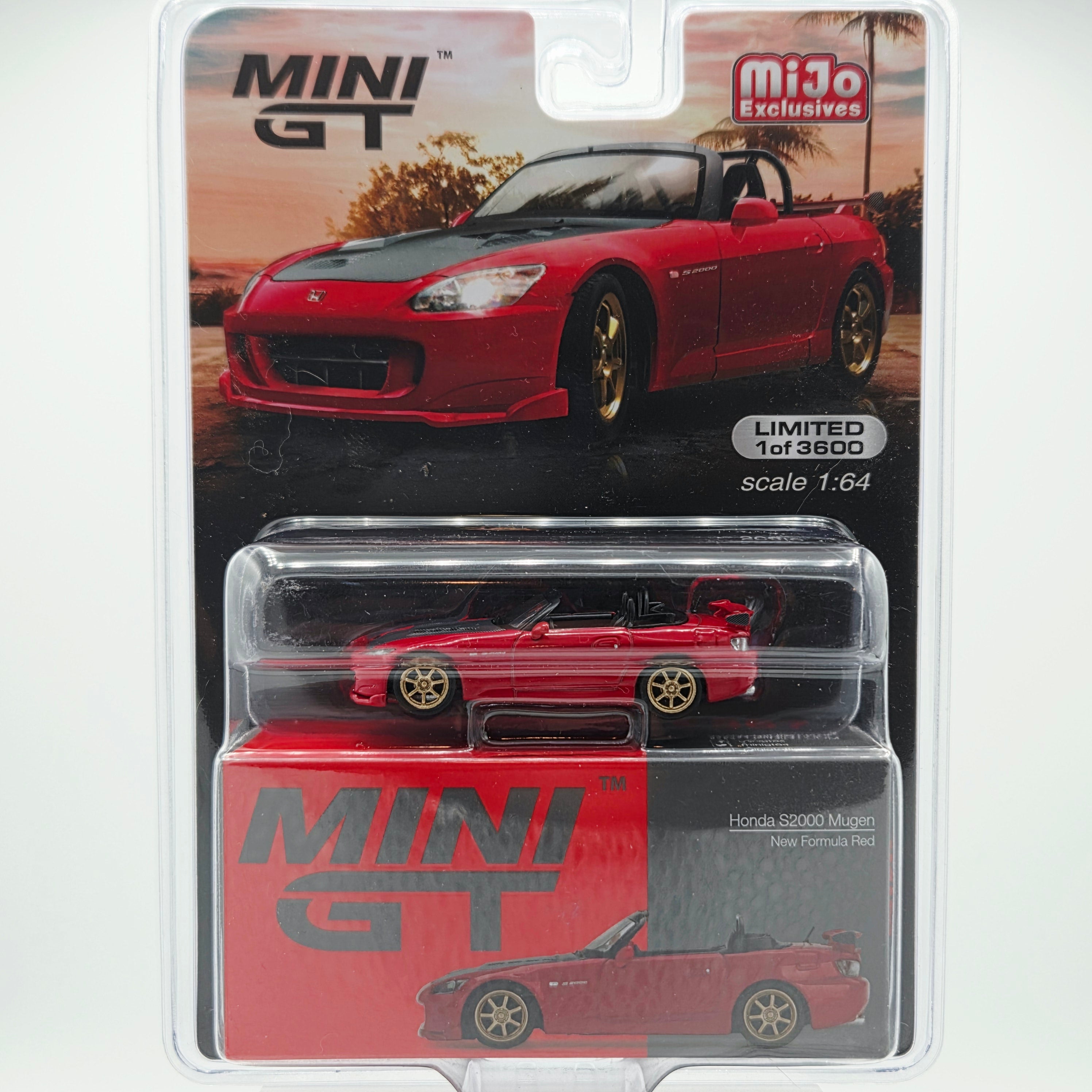 Mini GT Honda S2000 Mugen - 1:64, New Formula Red (MiJo Exclusives - Limited Edition 1 of 3600)