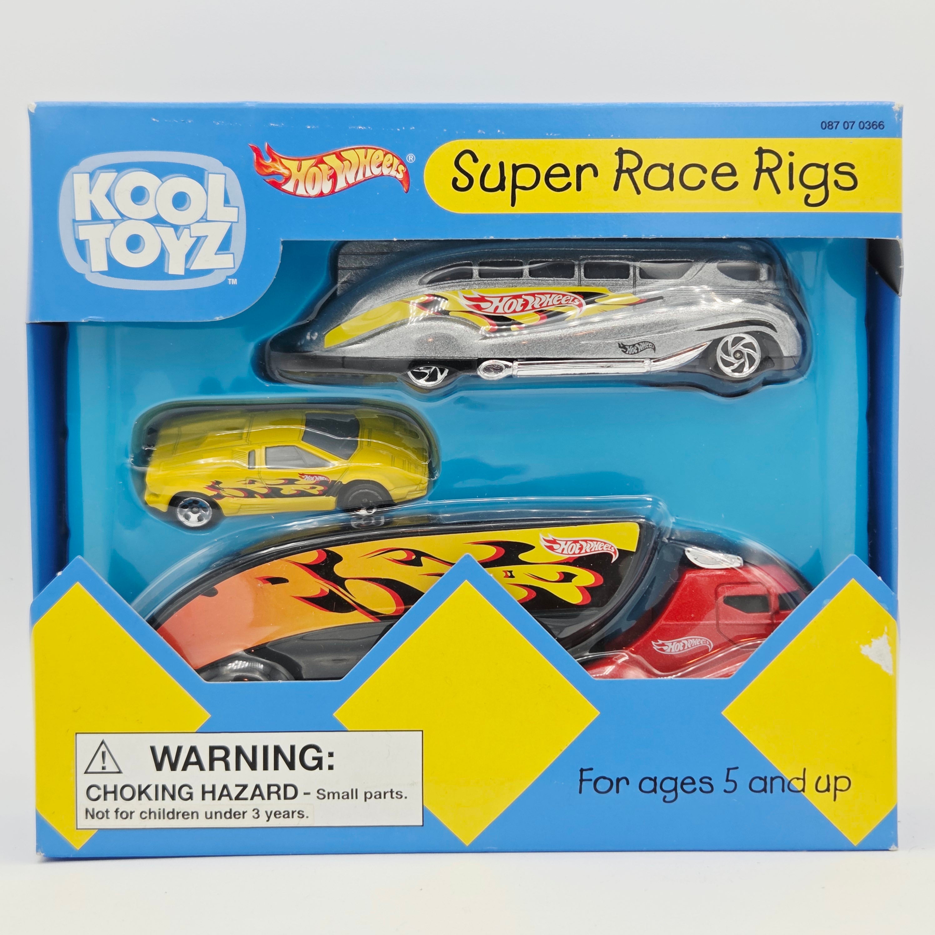 Hot Wheels Exclusive Lamborghini Countach w/ Semi Trucks (2001 Kool Toyz - Super Race Rigs)
