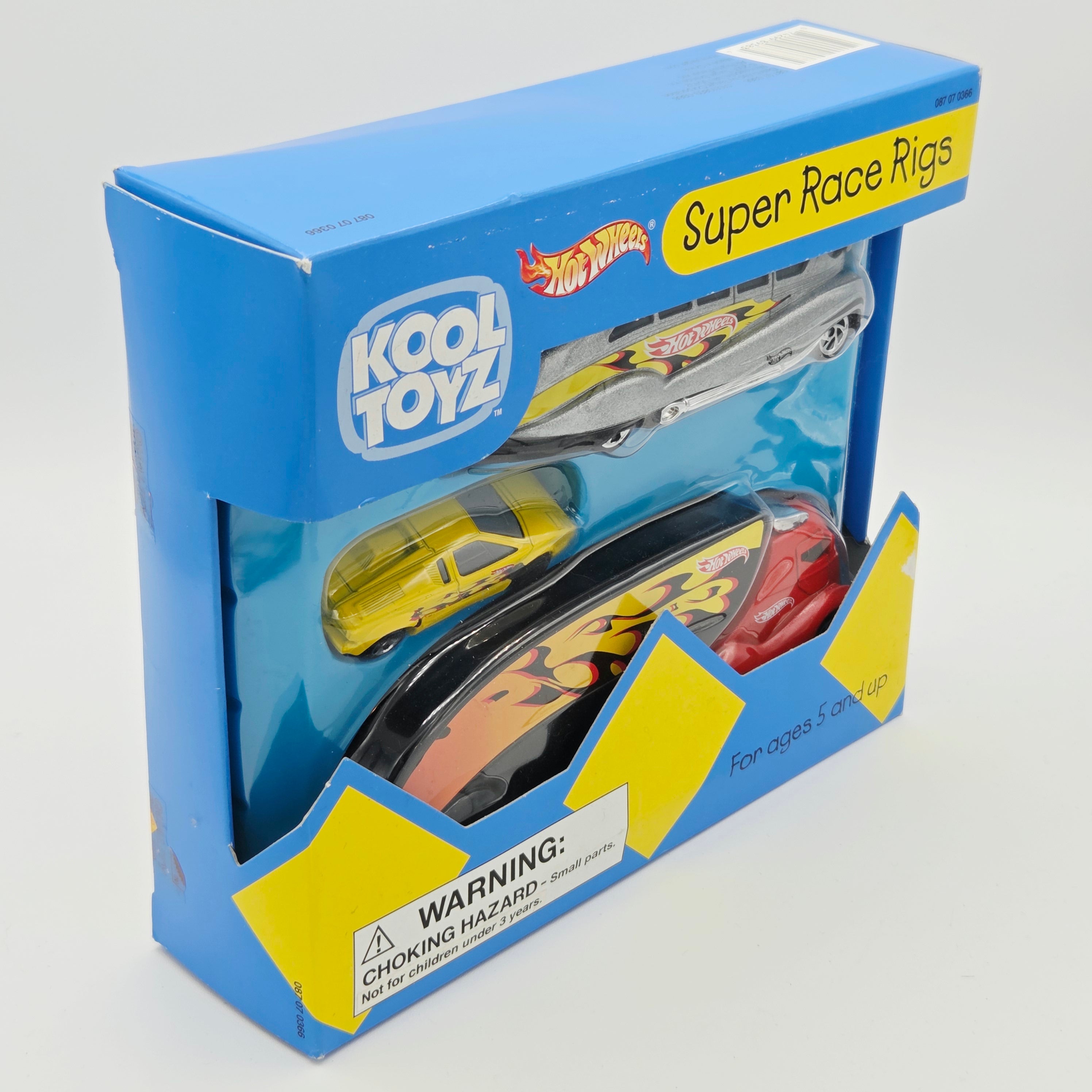 Hot Wheels Exclusive Lamborghini Countach w/ Semi Trucks (2001 Kool Toyz - Super Race Rigs)