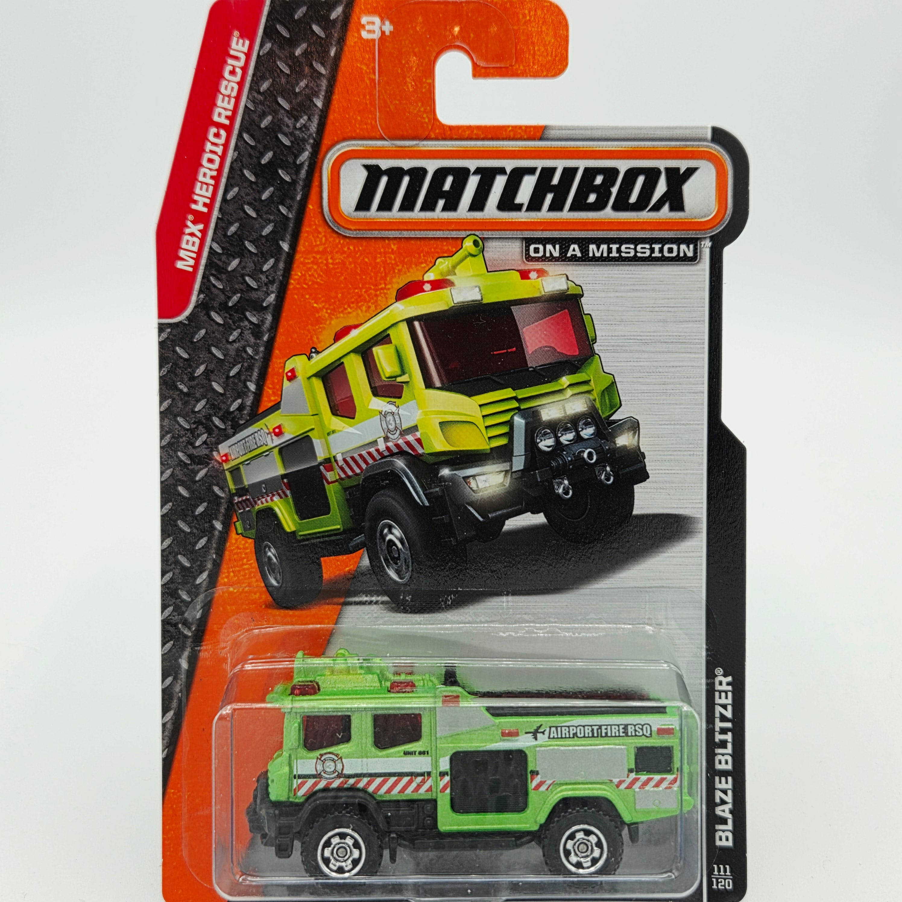 Matchbox MBX Blaze Blitzer Fire Truck (2014 MBX Basic - Heroic Rescue)