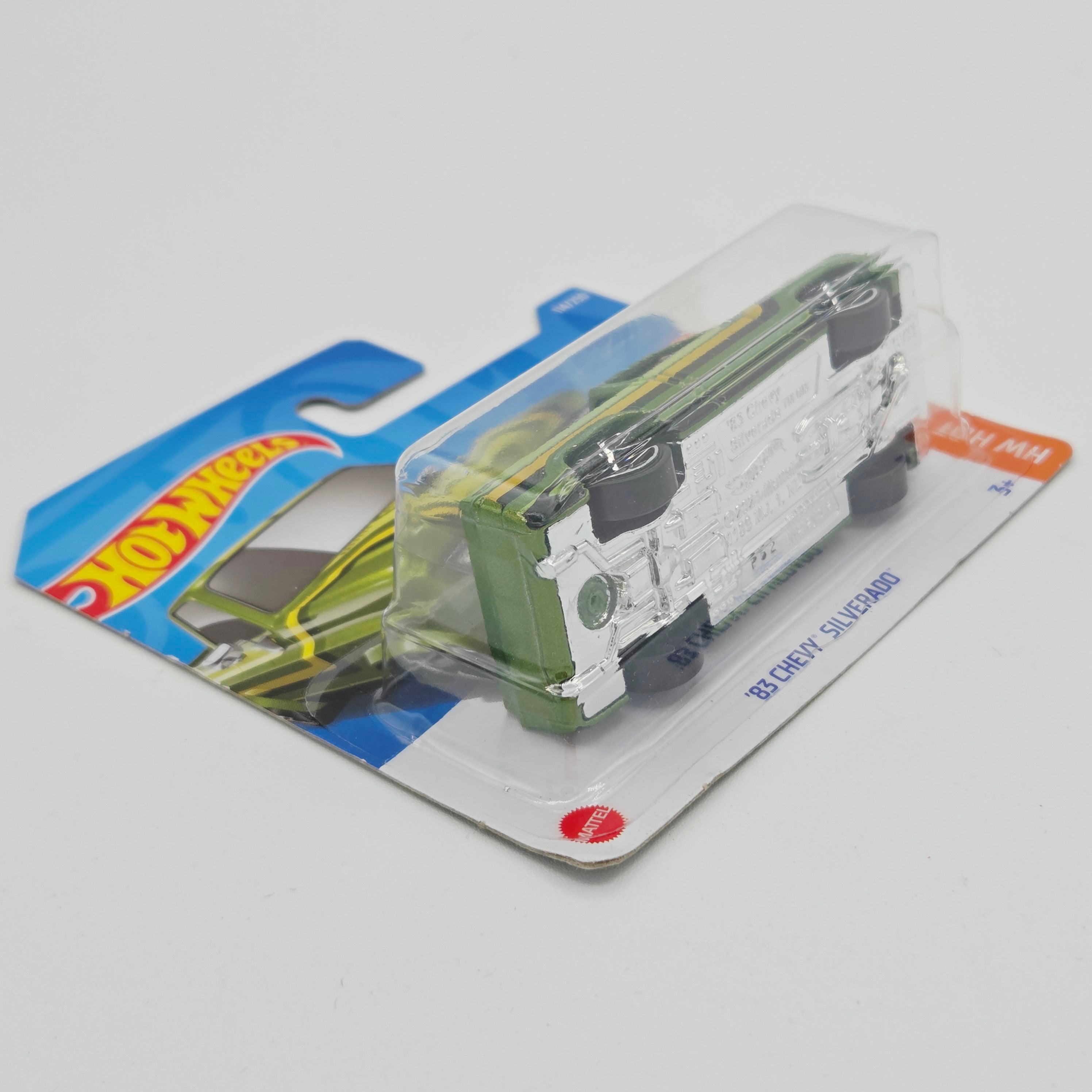 Hot Wheels '83 Chevy Silverado - Short Card (2022 HW Basic - Hot Trucks)