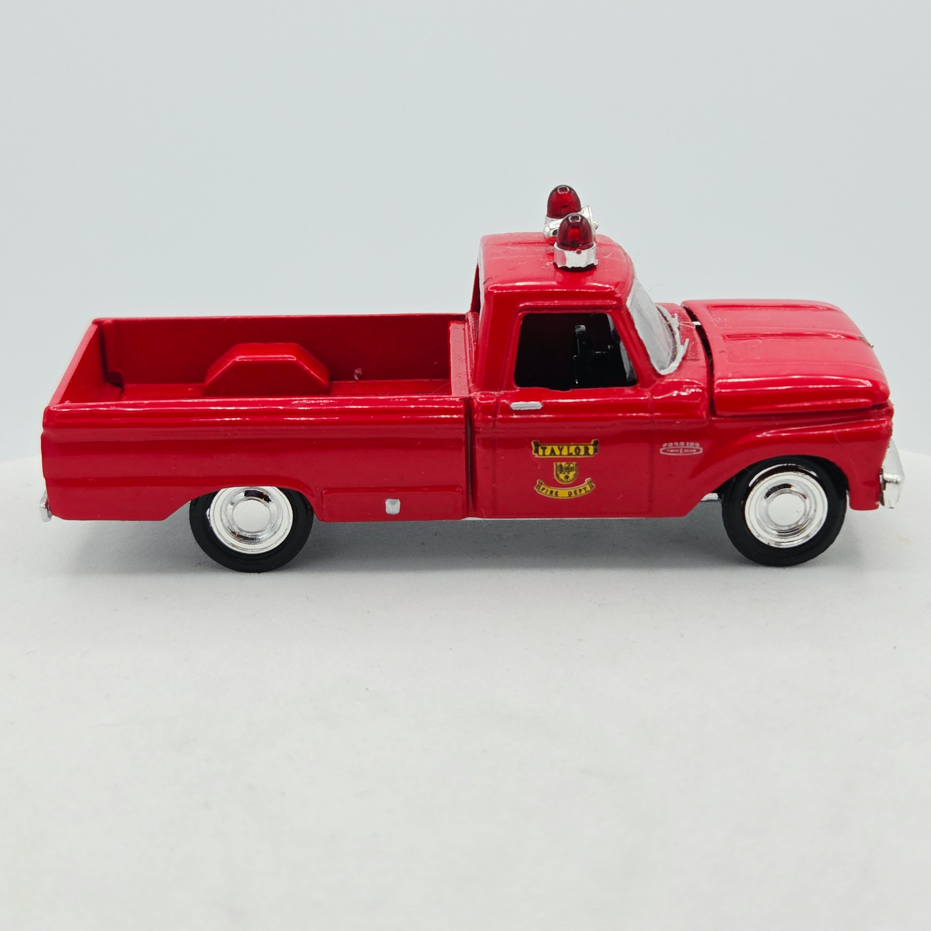 Racing Champions '65 Ford Pickup Truck - 1:64, Taylor Fire Dept (1999 Fire Rescue USA)