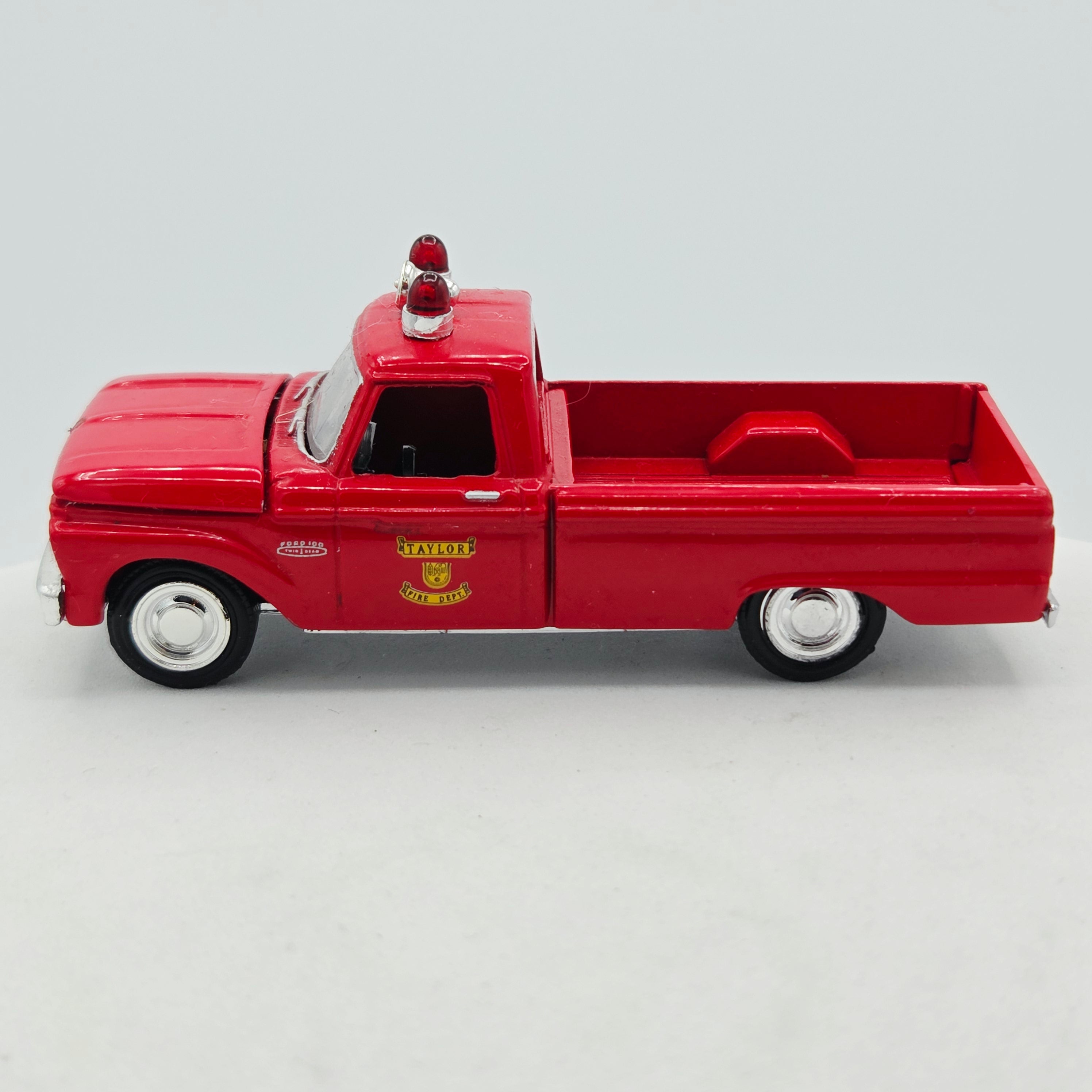 Racing Champions '65 Ford Pickup Truck - 1:64, Taylor Fire Dept (1999 Fire Rescue USA)