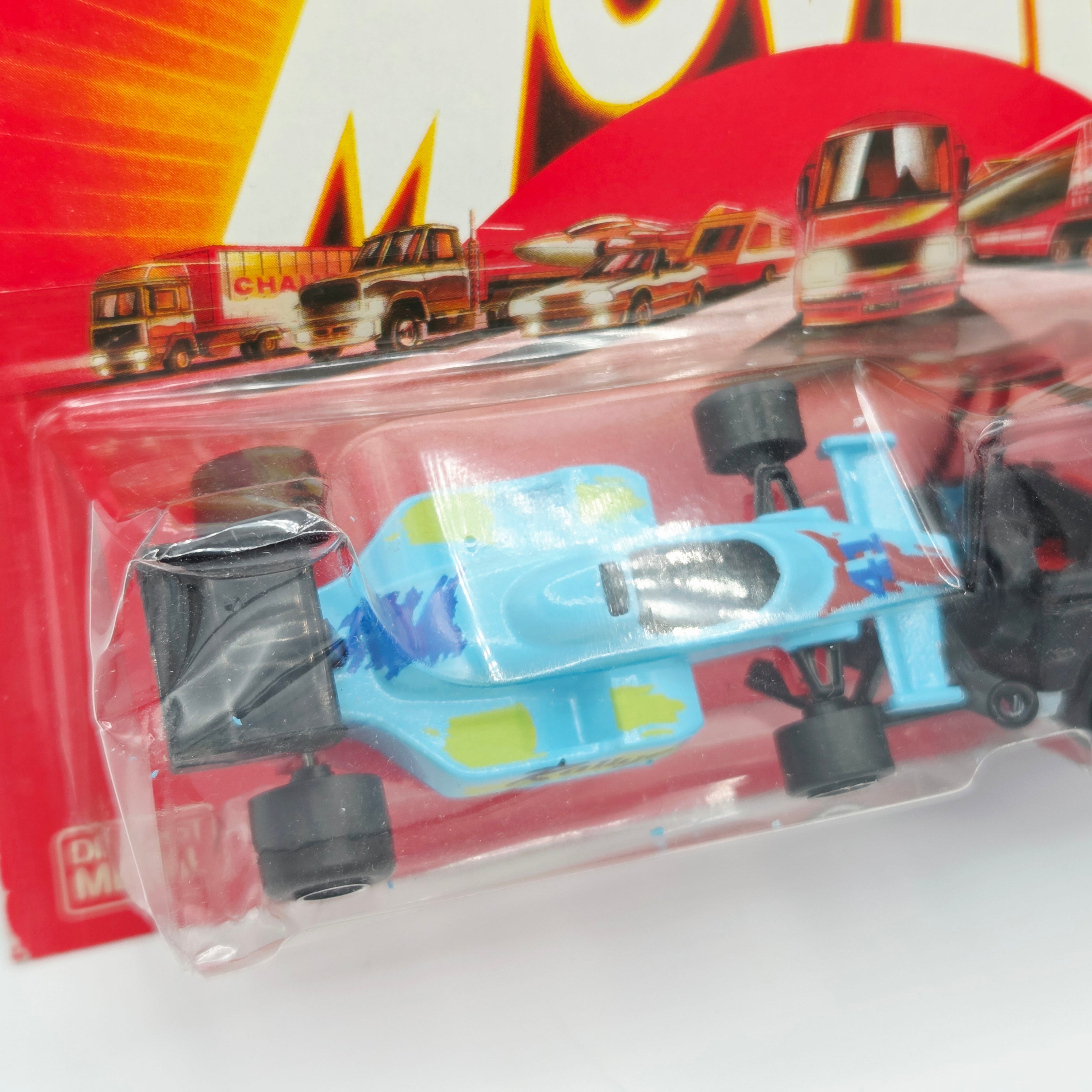 Majorette Jeep CJ w/ F1 Race Car #318 (1990 Movers 300 Series)