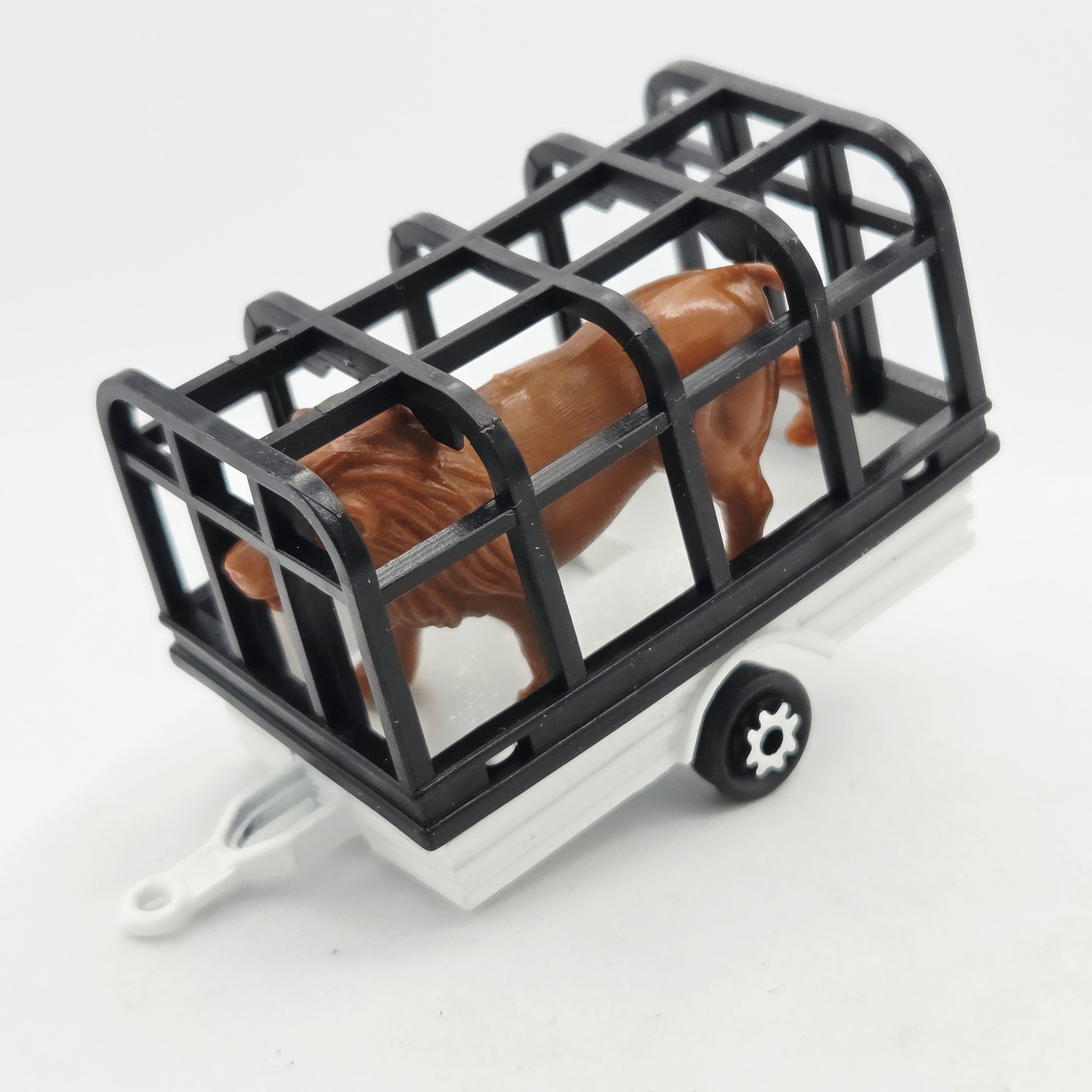 Majorette Safari Lion Cage Trailer w/ Lion (1994 200 Series)