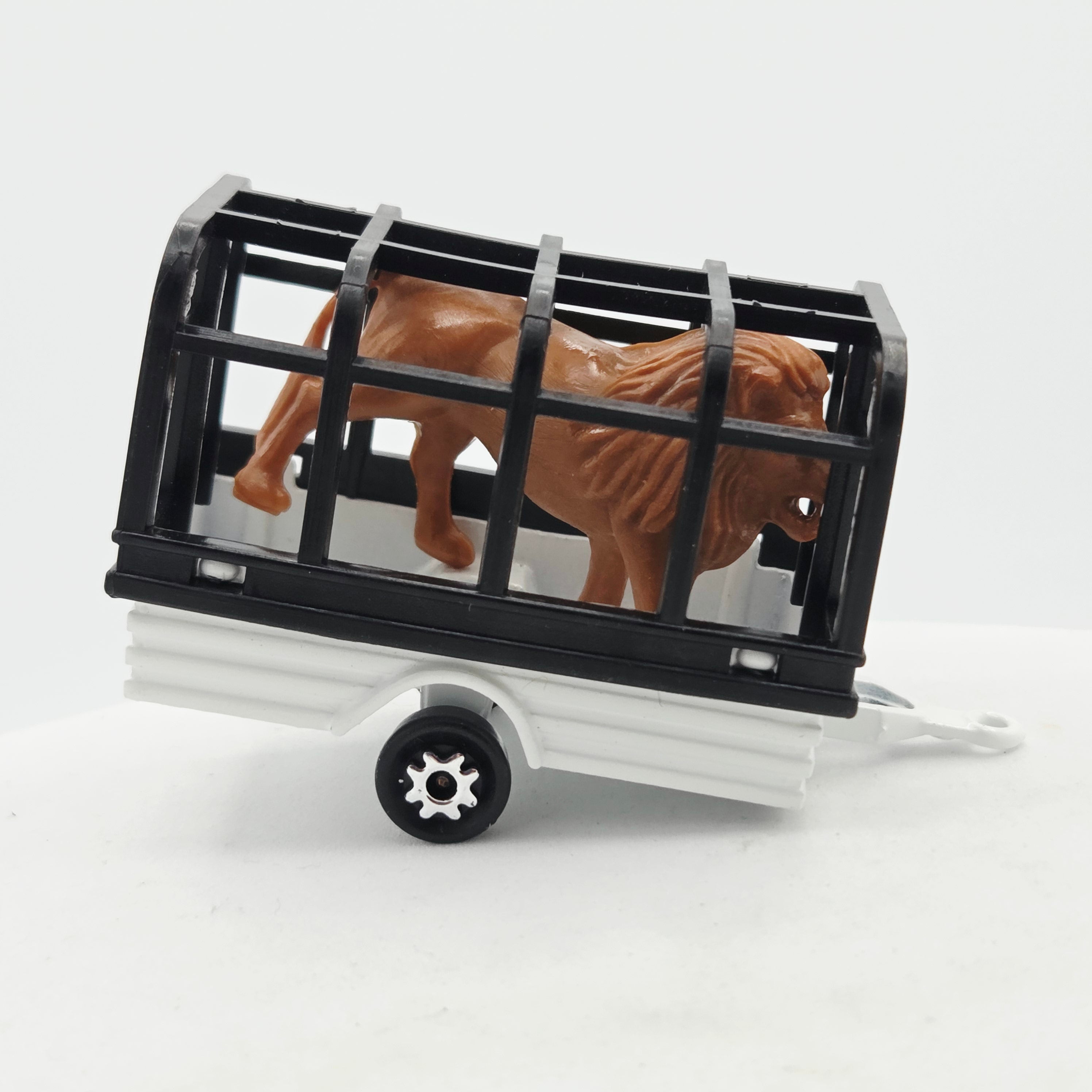Majorette Safari Lion Cage Trailer w/ Lion (1994 200 Series)