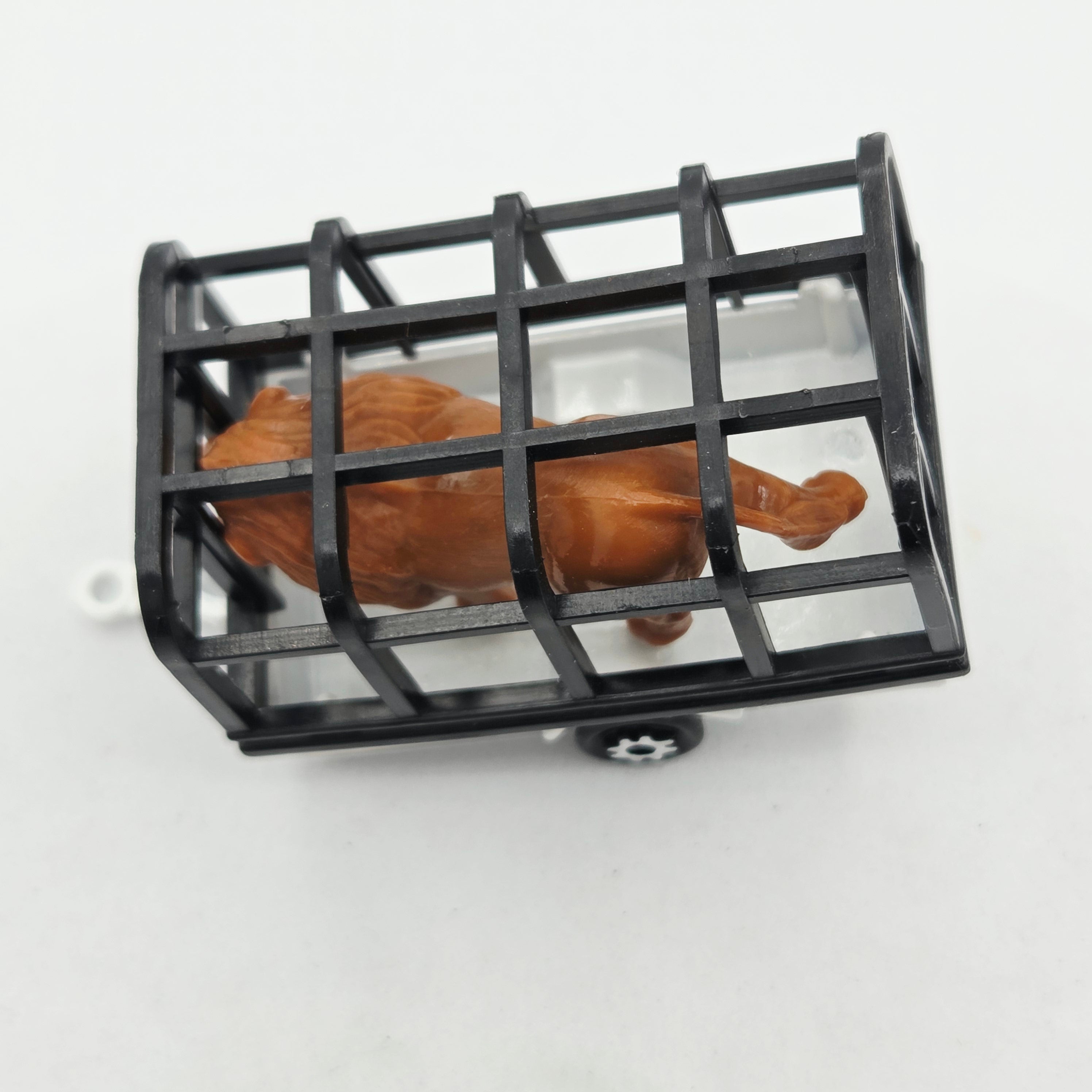 Majorette Safari Lion Cage Trailer w/ Lion (1994 200 Series)