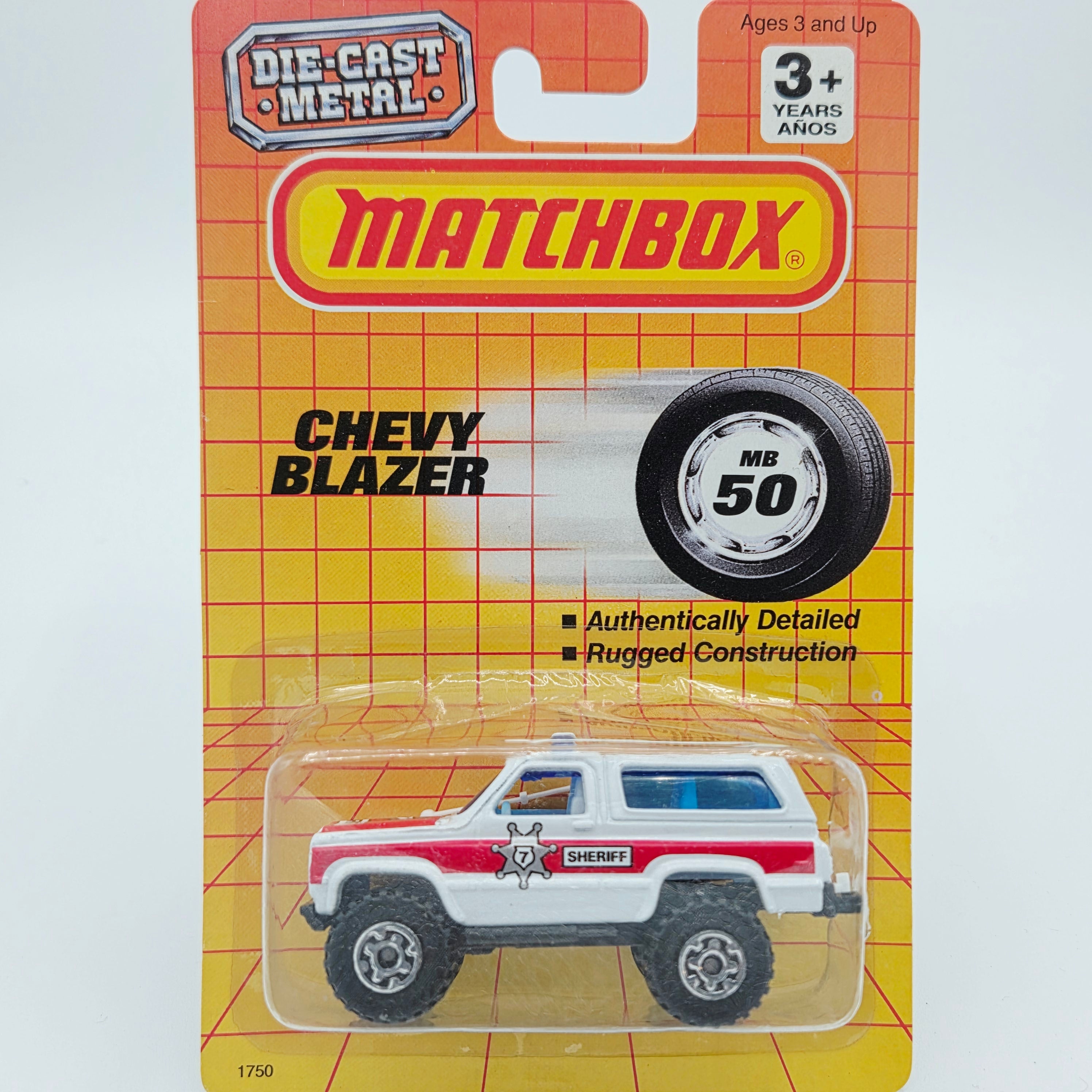 Matchbox Chevy Blazer 4x4 "Sheriff" w/ Antenna (1990 MBX Basic 1-75)
